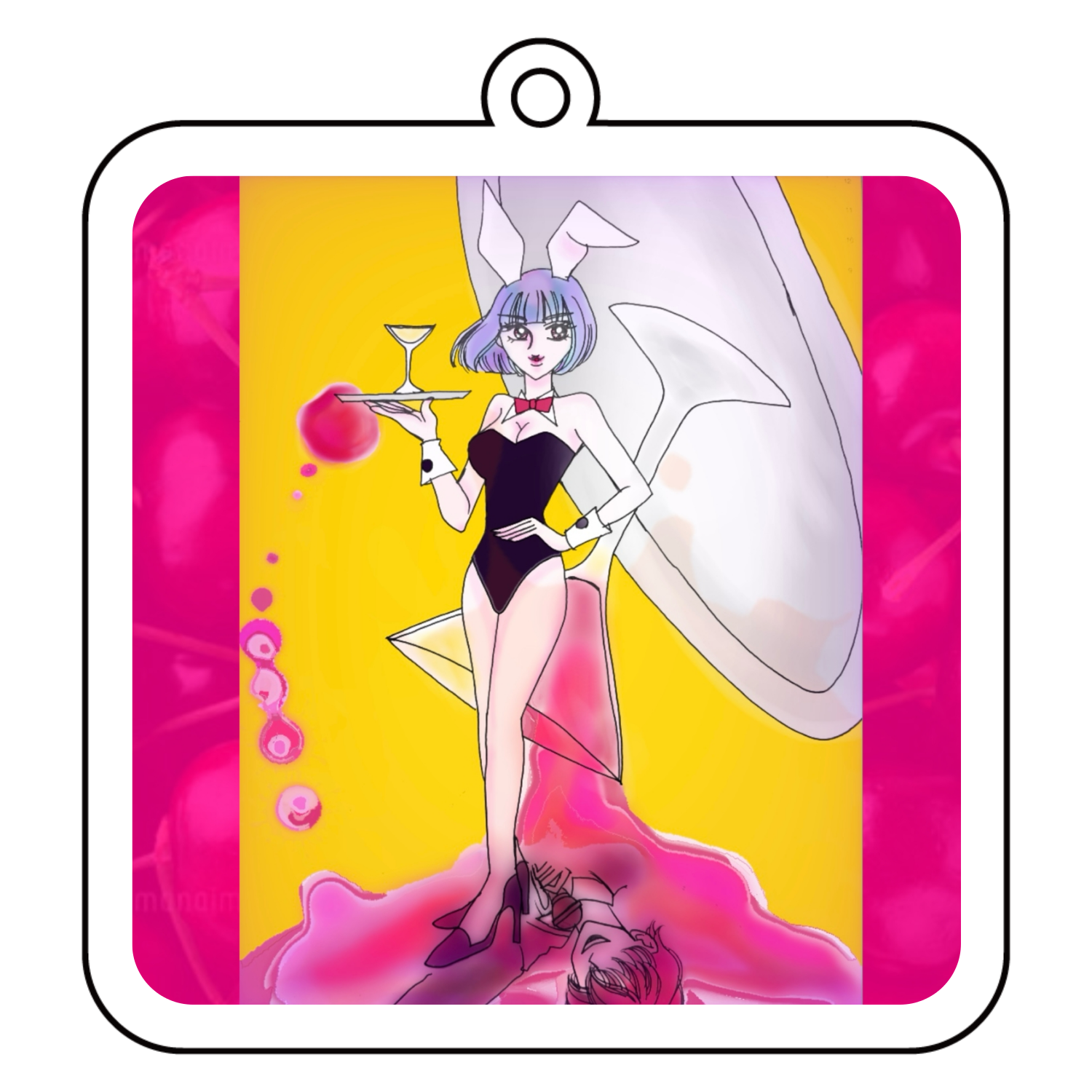 バニーガール♡ アクリルキーホルダー　四角型 (10cm)