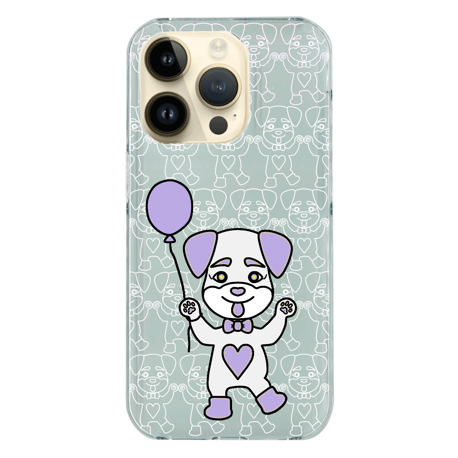 iPhone14シリーズ　パープル・シュナウザー iPhone14 Pro (透明) 