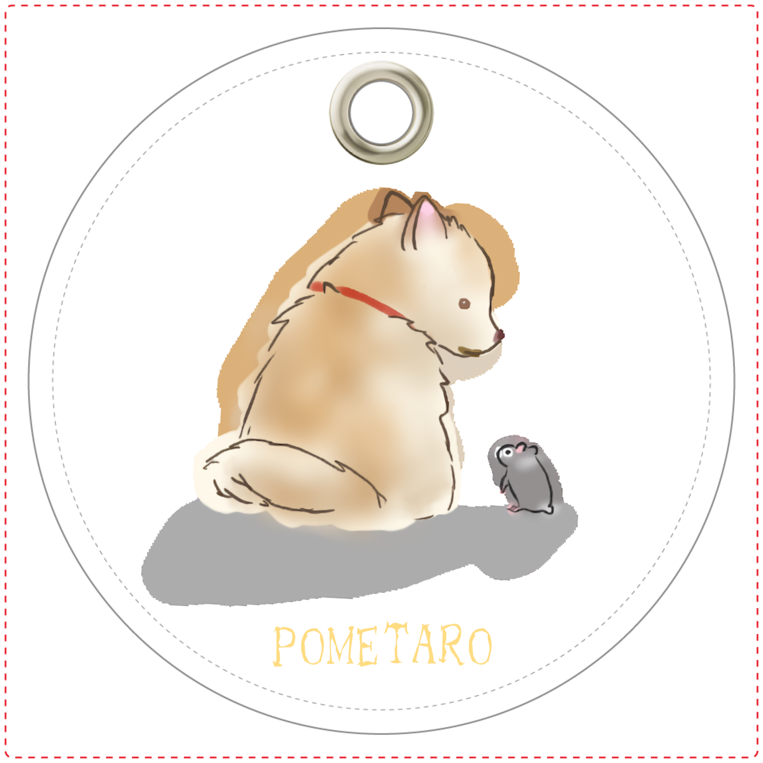 キーホルダー(レザー) レザーキーホルダー（丸型）