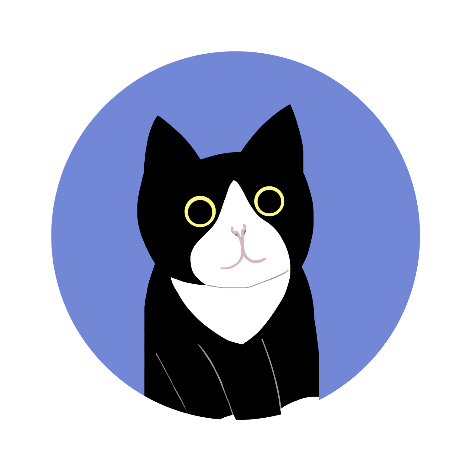 まるの中からハチワレさん ホログラムオリジナル缶バッジ(白地無し）（44mm）