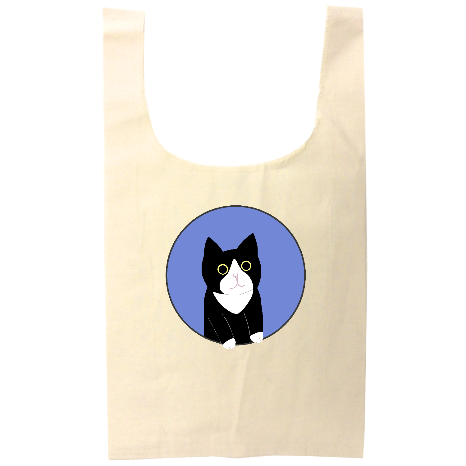 まるの中からハチワレさん オーガニックコットンマルシェバッグ