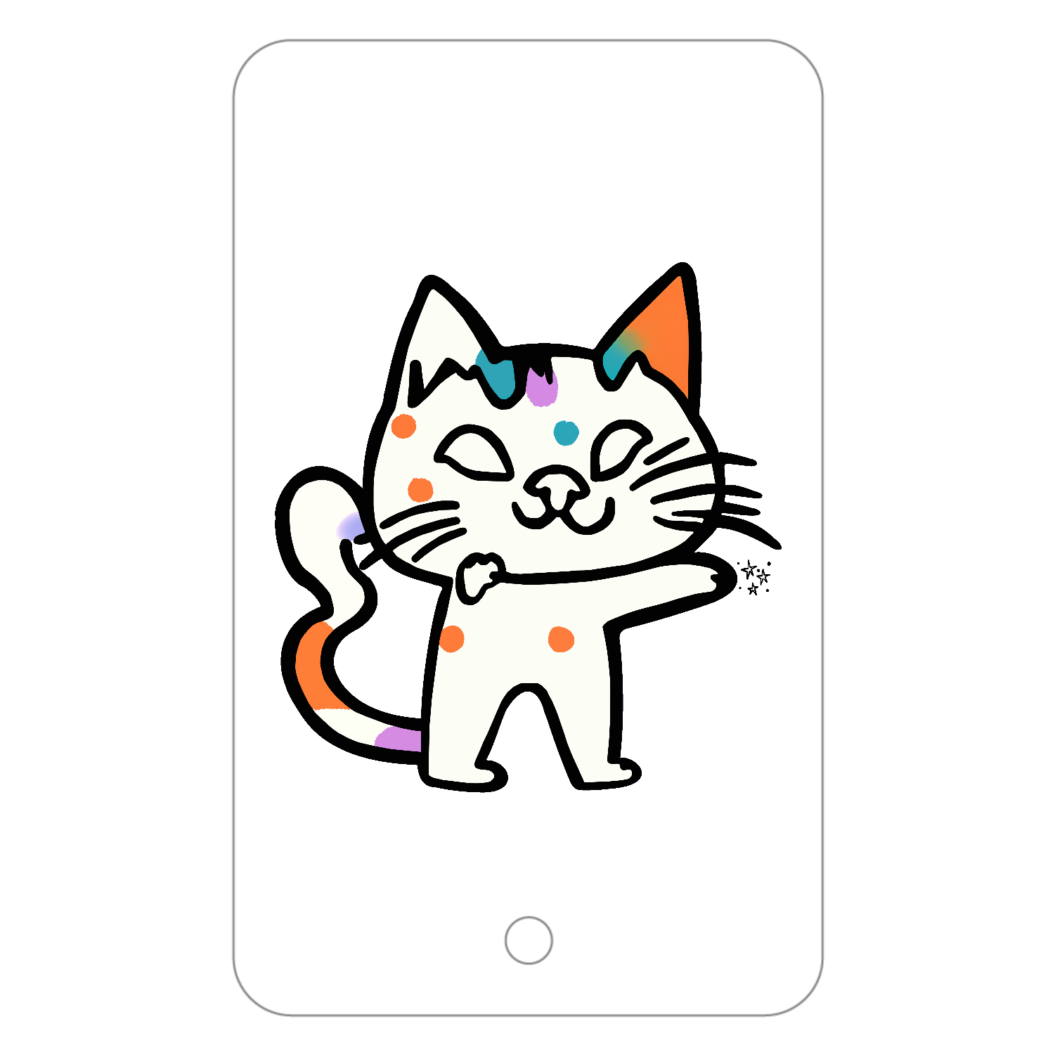 ゆるふわぱんちねこ(やんちゃん)フラットパスケースの商品購入ページ