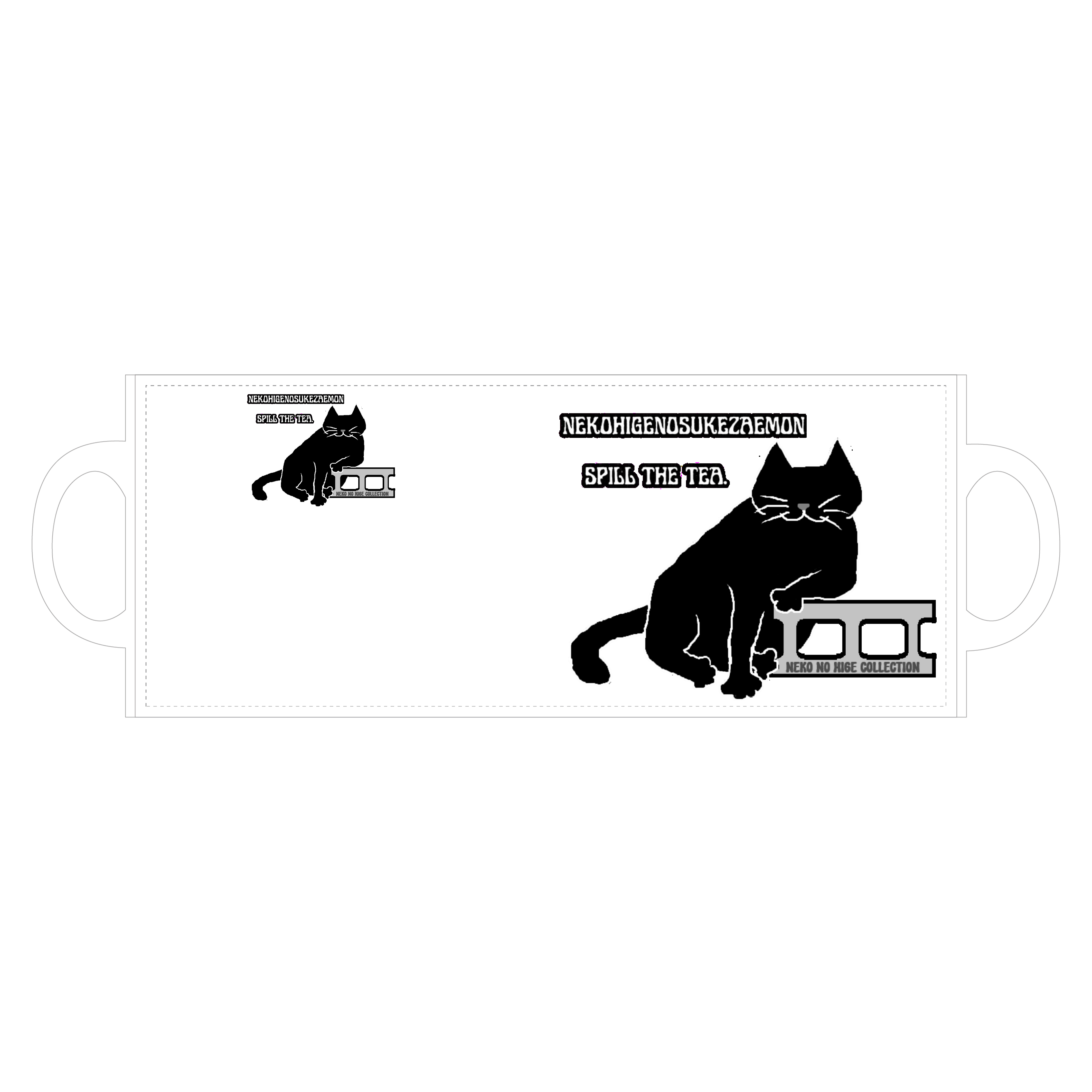 かうんせら～ＵＳ：ネコヒゲノスケザエモン 全面印刷マグカップ
