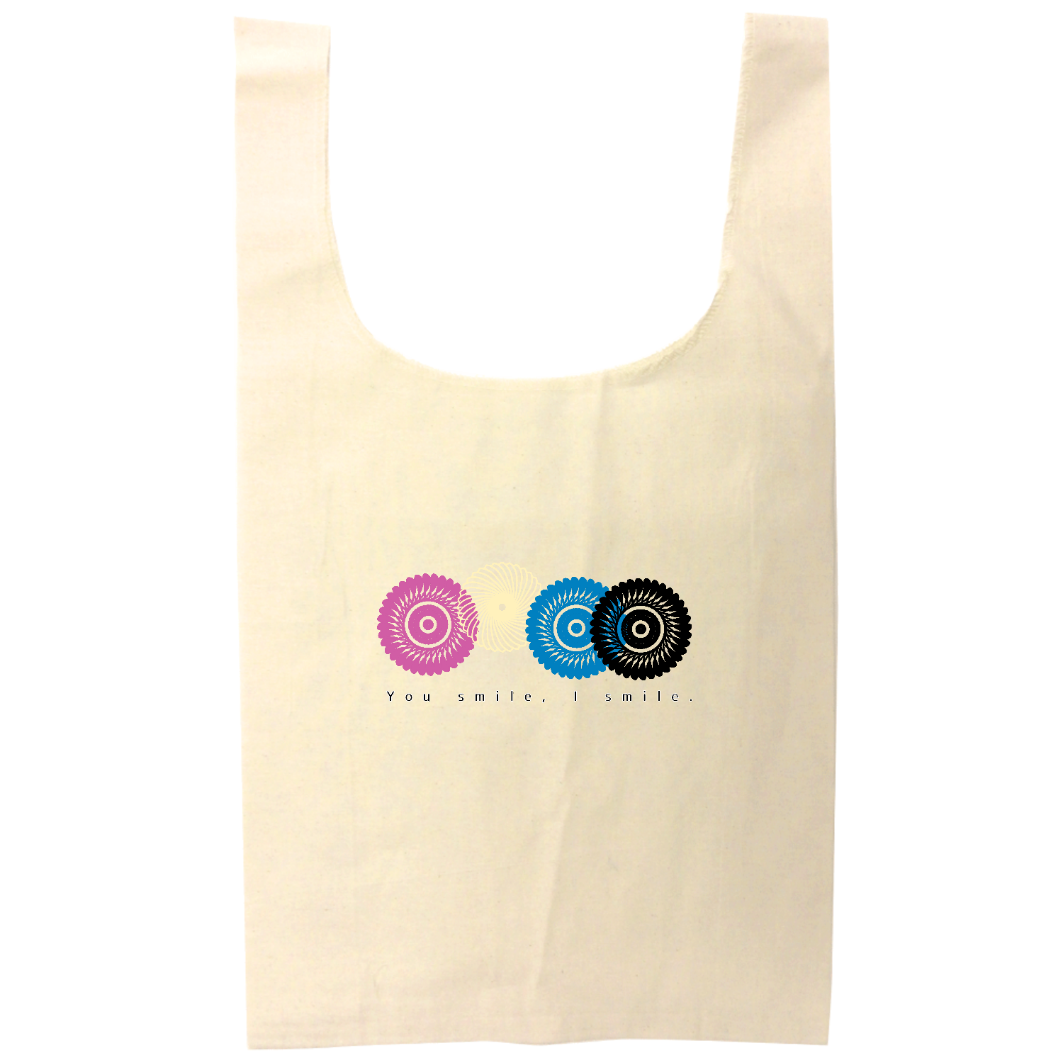 フラワースタンプ オーガニックコットンマルシェバッグ