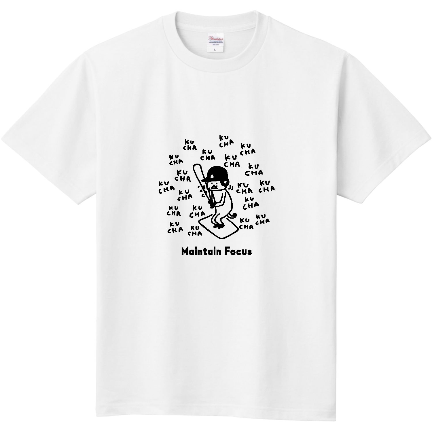 野球　ガムを噛むバッター 定番Ｔシャツ