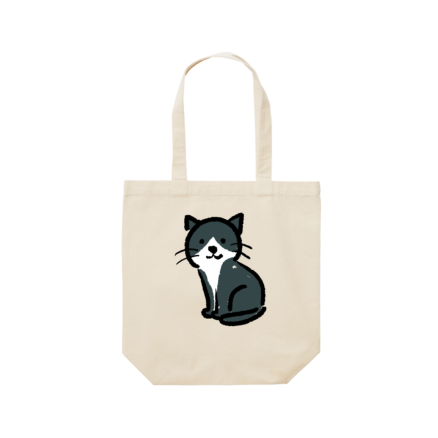 ハチワレねこちゃんレギュラーキャンバストートバッグ(M