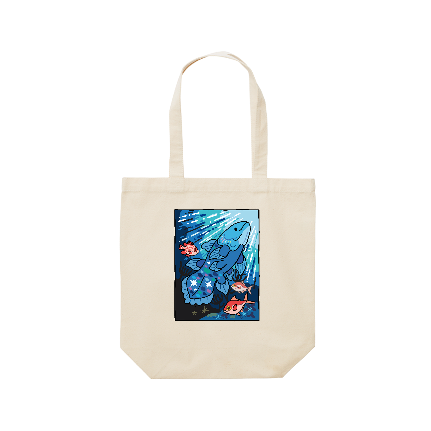 シーラカンス2025 レギュラーキャンバストートバッグ(M) (フルカラー転写プリント)