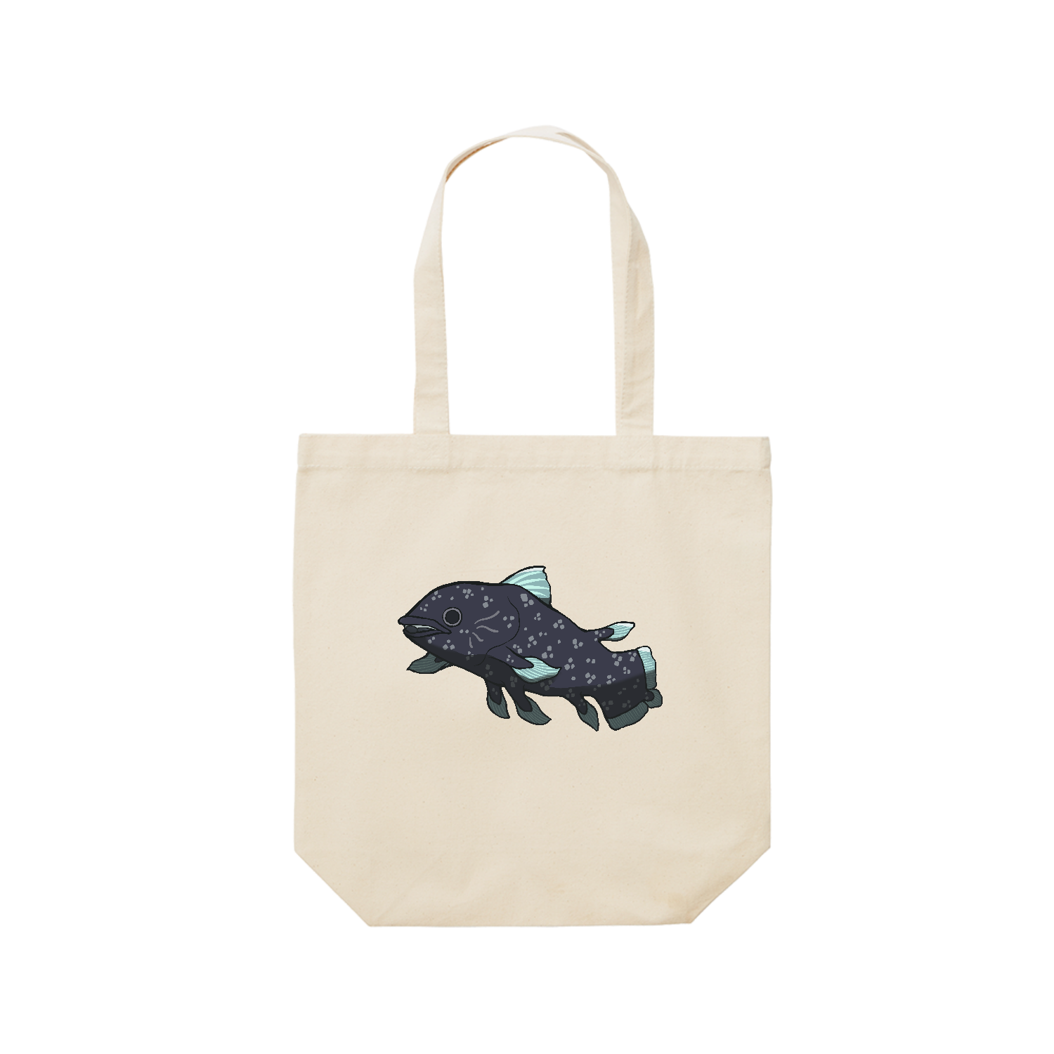 シーラカンスグッツ レギュラーキャンバストートバッグ(M) (フルカラー転写プリント)