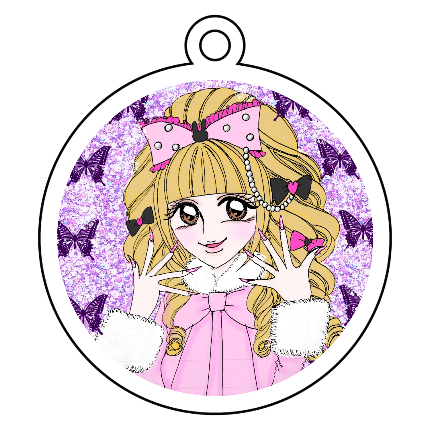 ひめぎゃる♡ アクリルキーホルダー　丸型 (6cm)