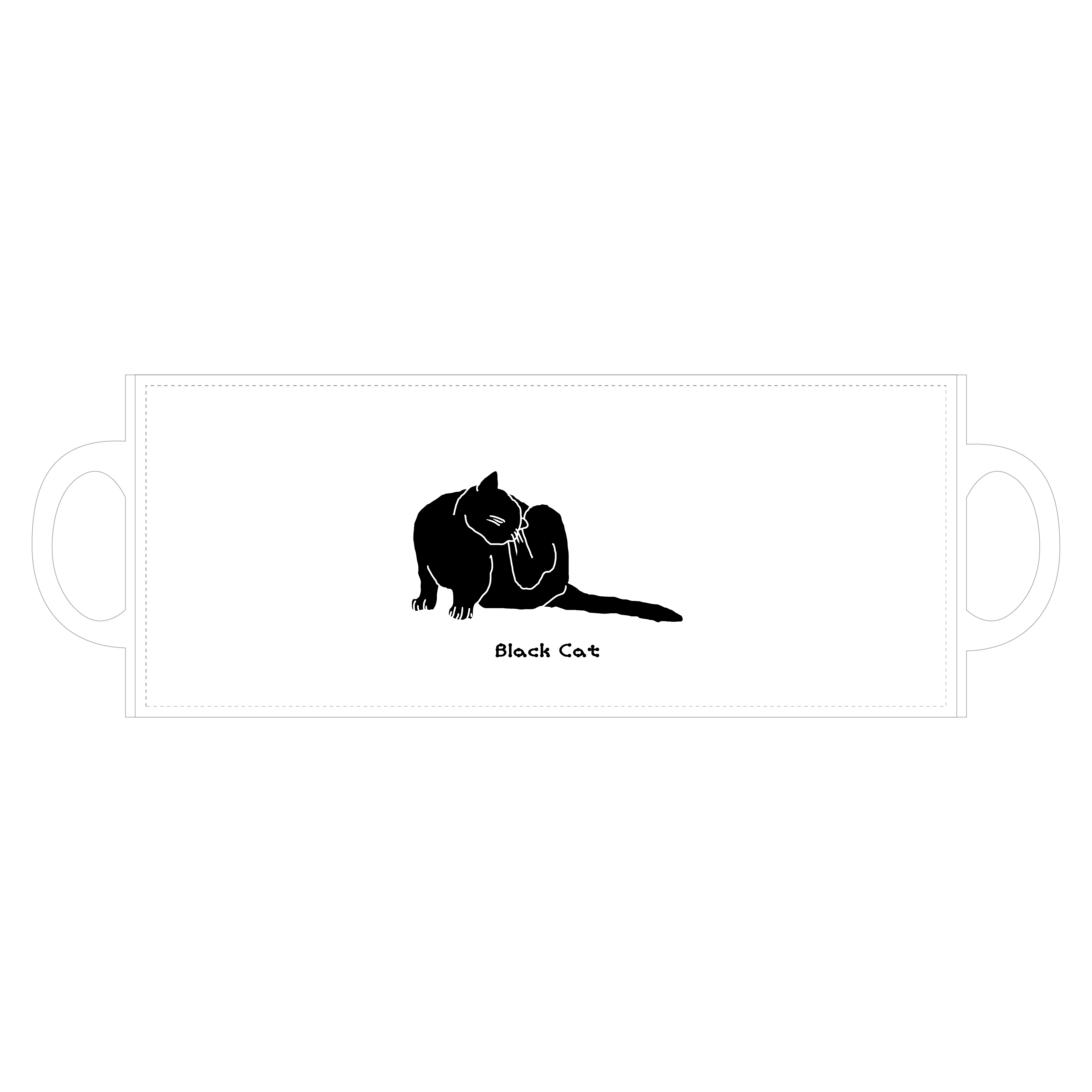 Black Cat 全面印刷マグカップ