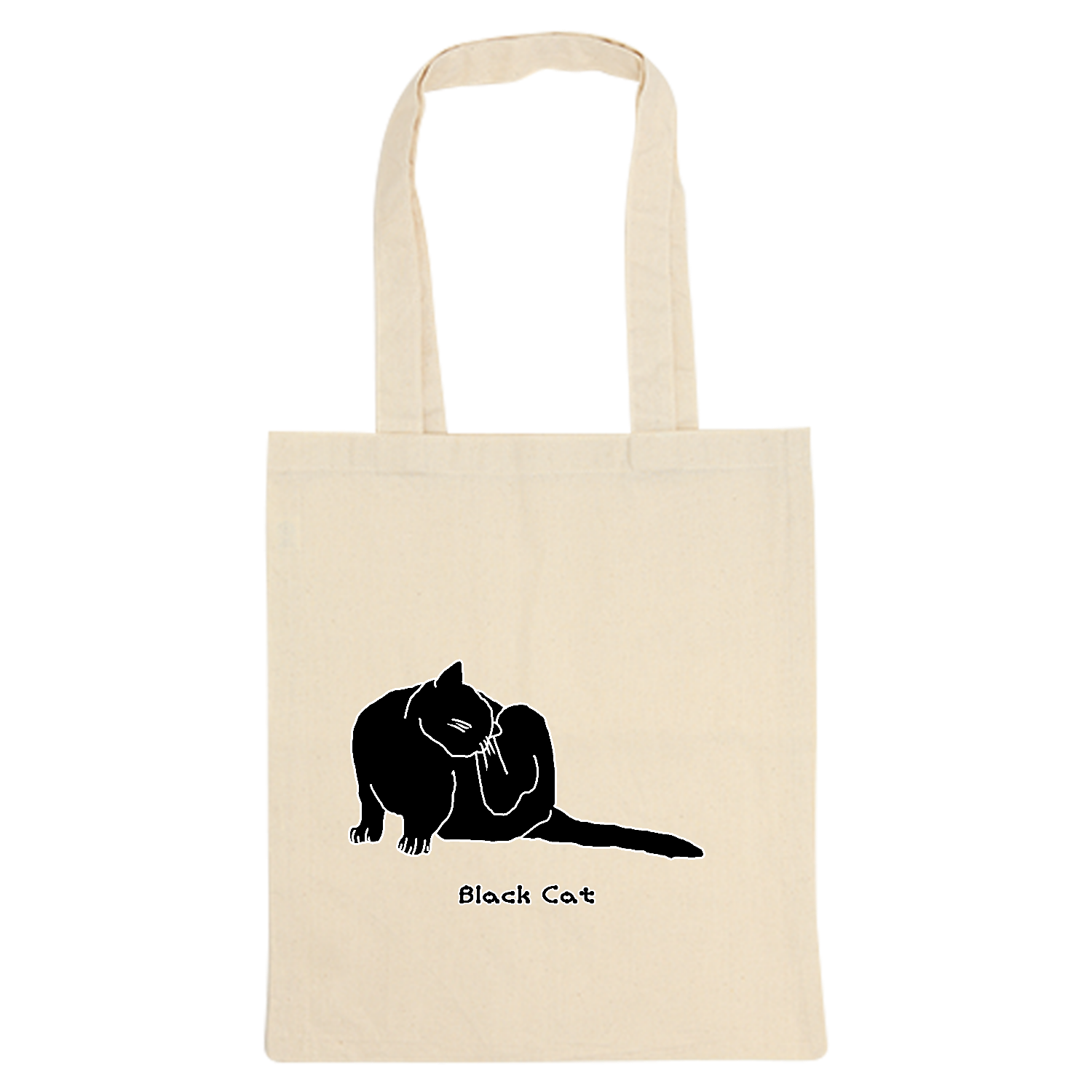 Black Cat 厚手コットンバッグ（M)