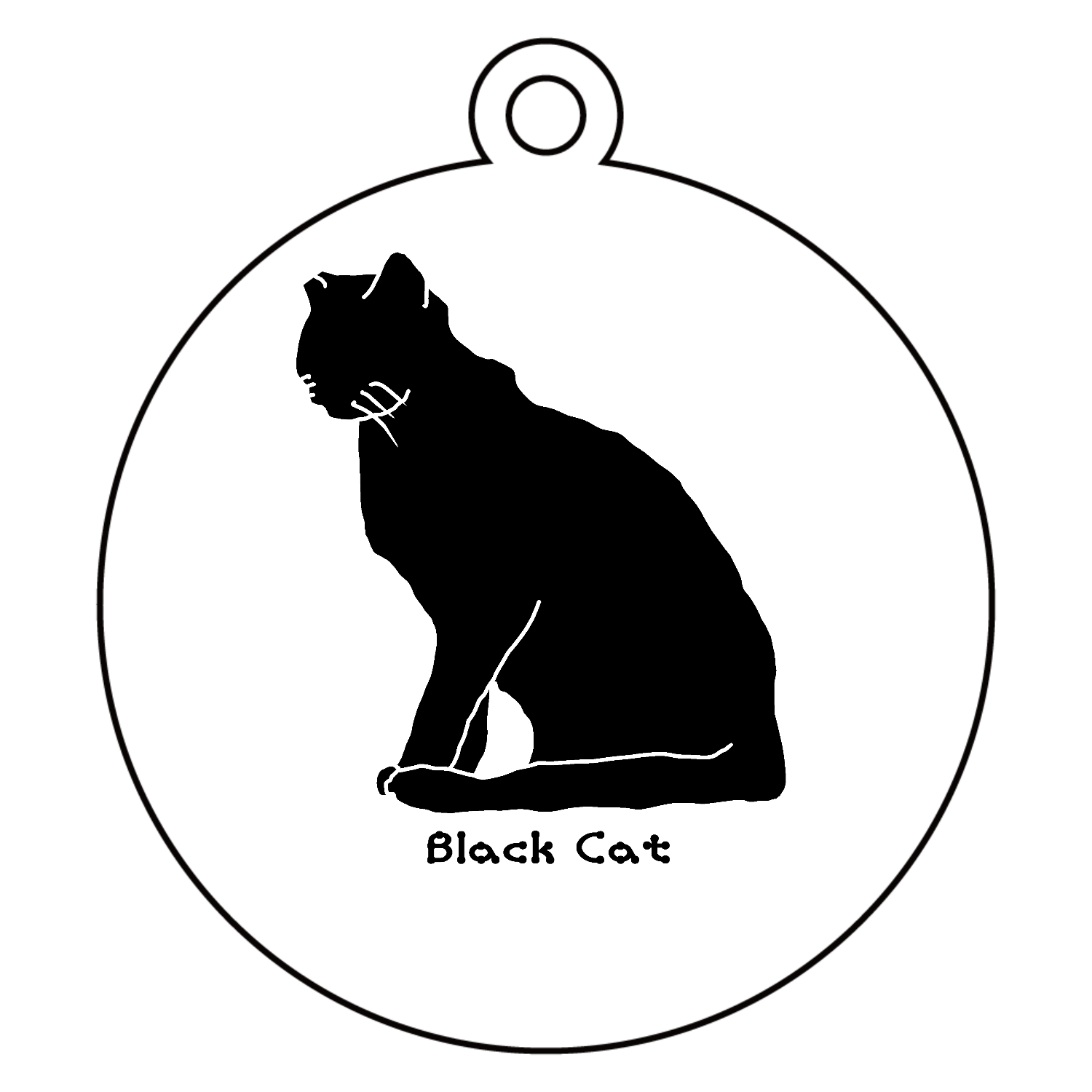 Black Cat アクリルキーホルダー　丸型 (6cm)