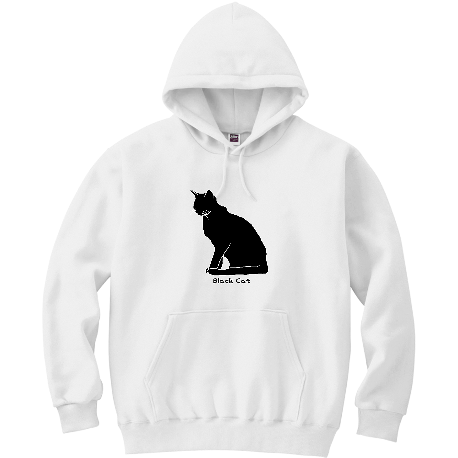Black Cat 軽量プルパーカー (長袖プリント)