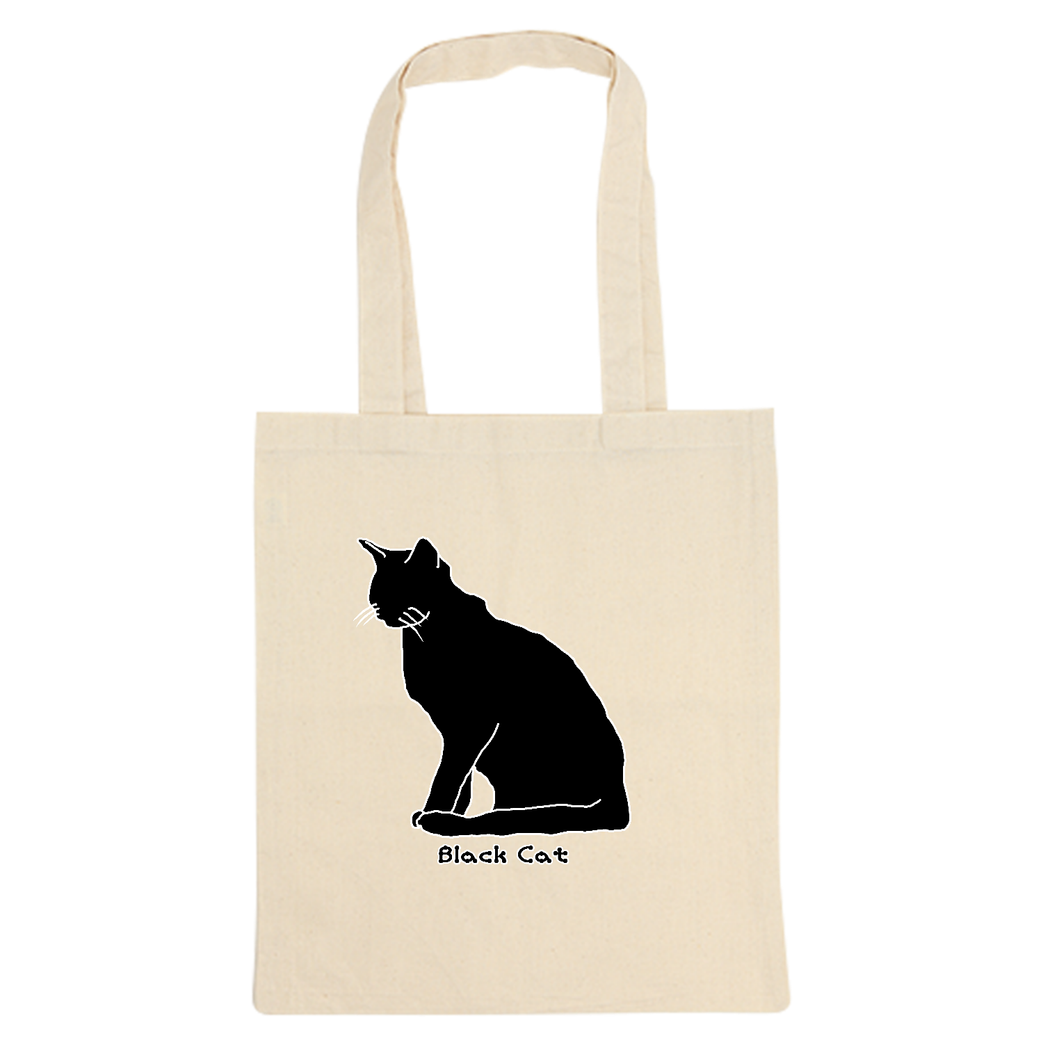 Black Cat 厚手コットンバッグ（M)