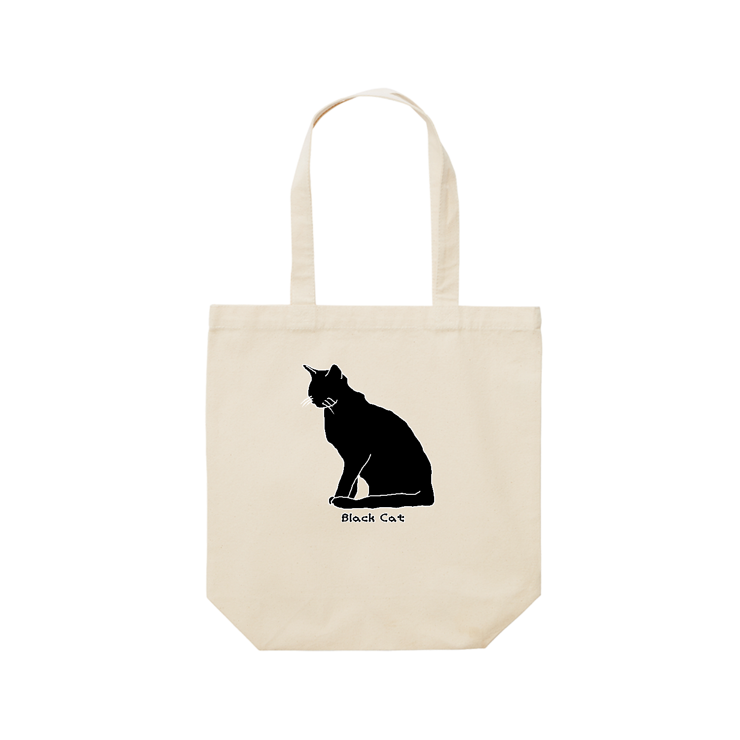 Black Cat レギュラーキャンバストートバッグ(M) (フルカラー転写プリント)