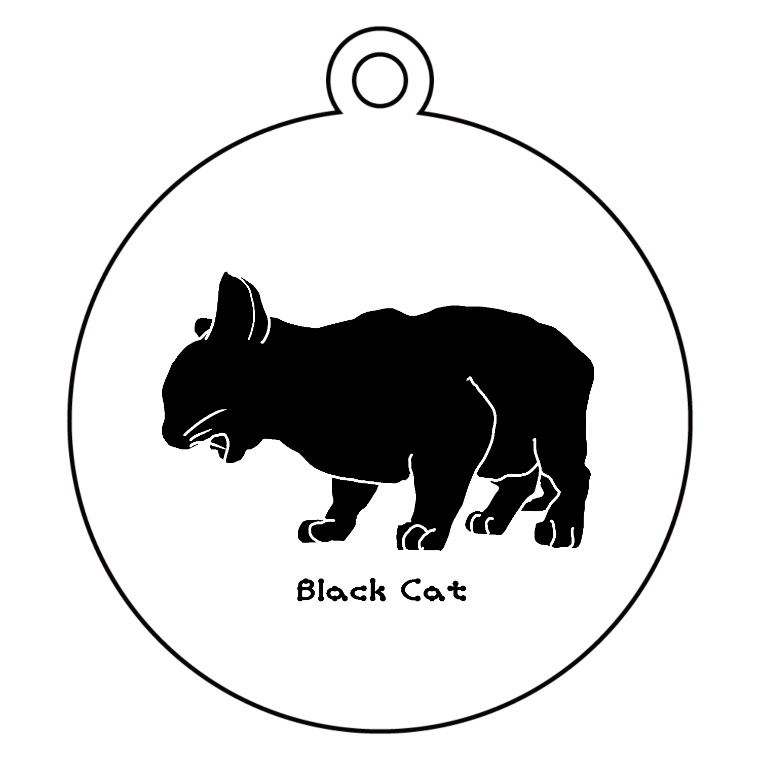 Black Cat アクリルキーホルダー　丸型 (6cm)