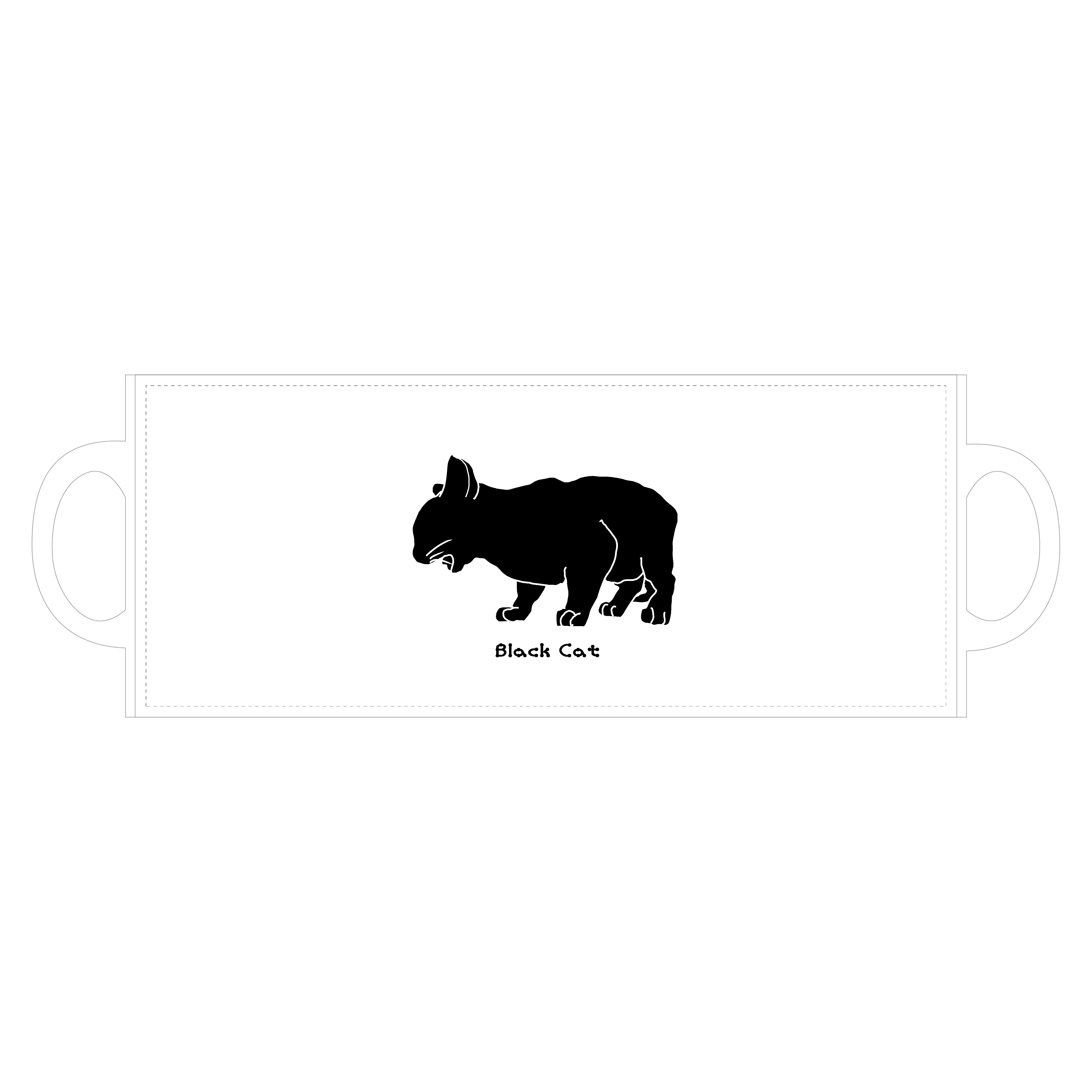 Black Cat 全面印刷マグカップ