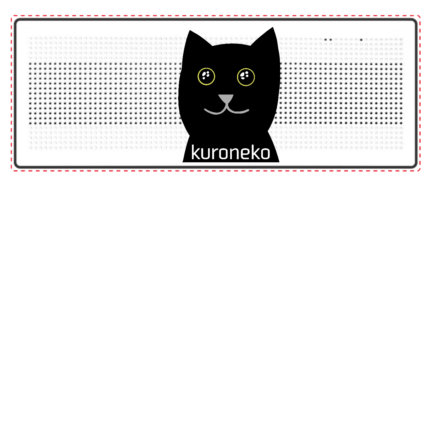 おめめウルウル黒猫さん Bluetoothスピーカー 表のみプリント