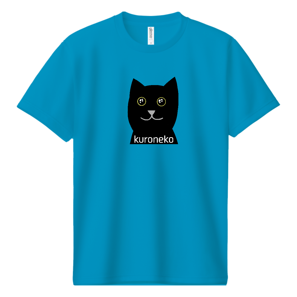 おめめウルウル黒猫さん 即日ドライTシャツ