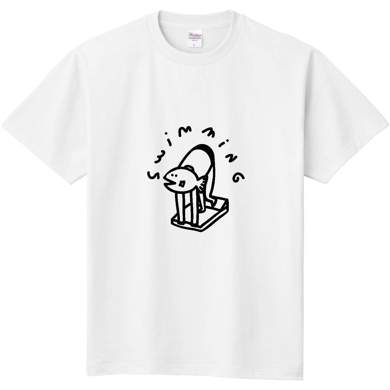 水泳　魚のクラウチング 定番Ｔシャツ
