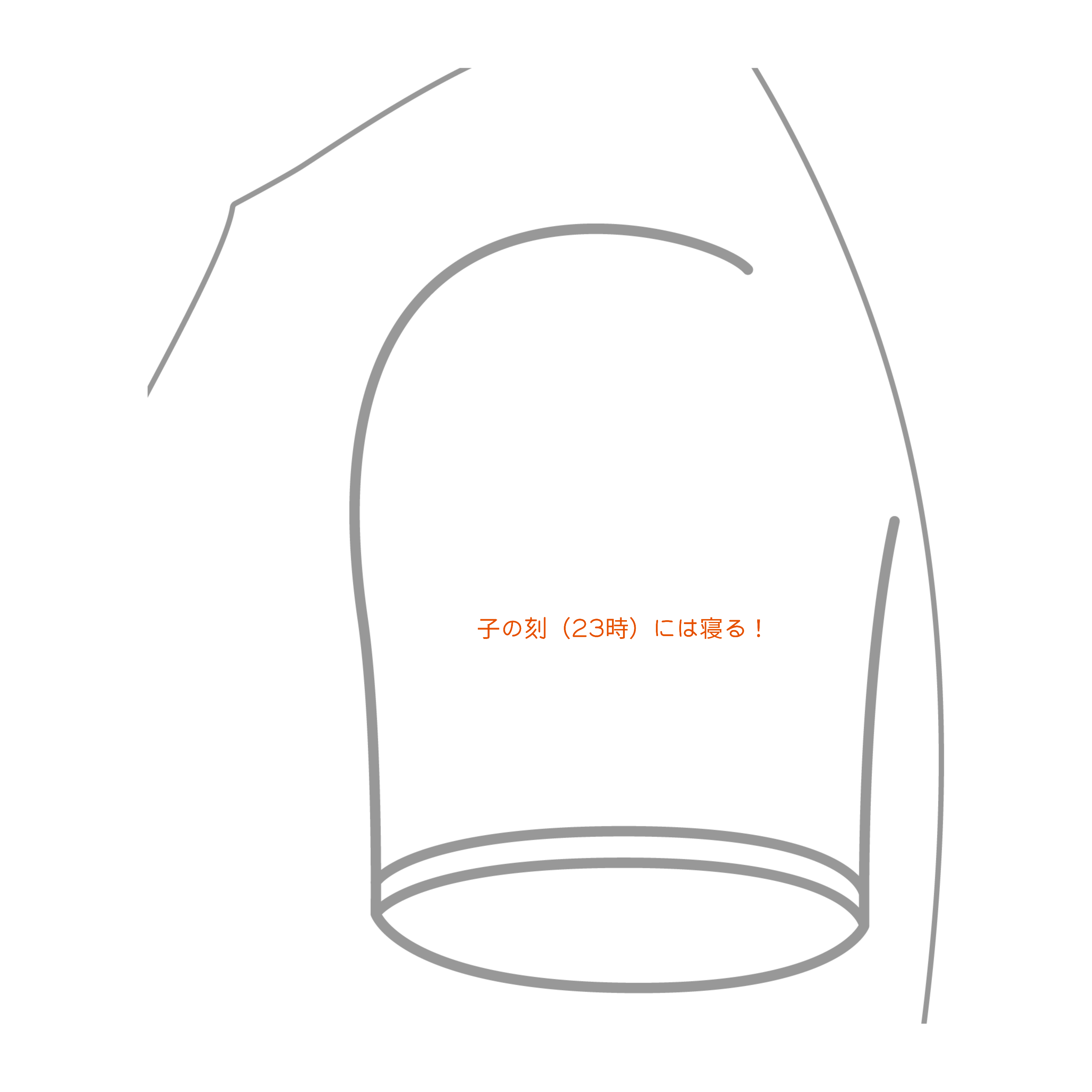 早く寝ようTシャツ（ワンポイント）定番Ｔシャツ3