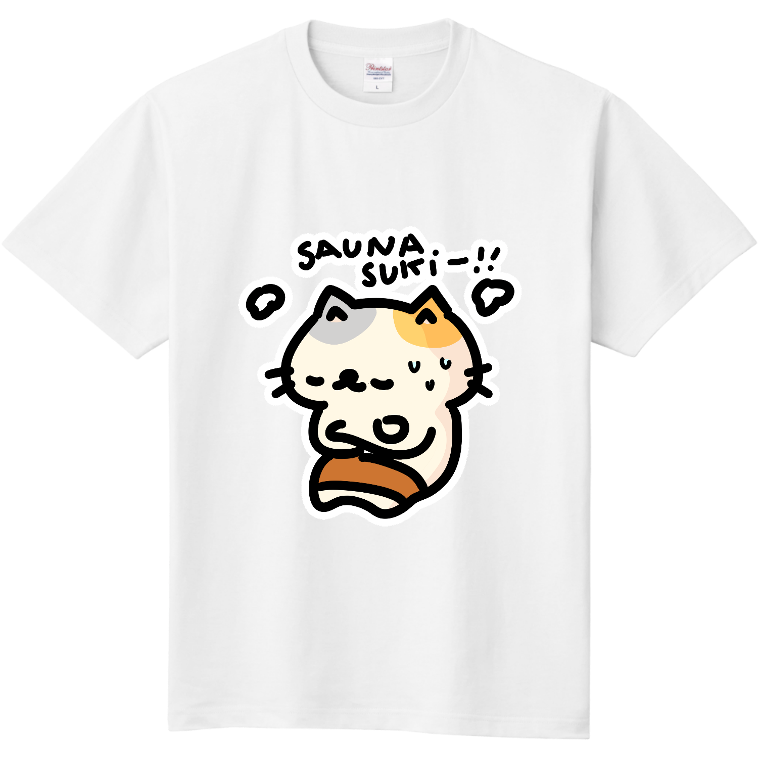 サウナっていいよね！あついから！そんなねこ 定番Ｔシャツ