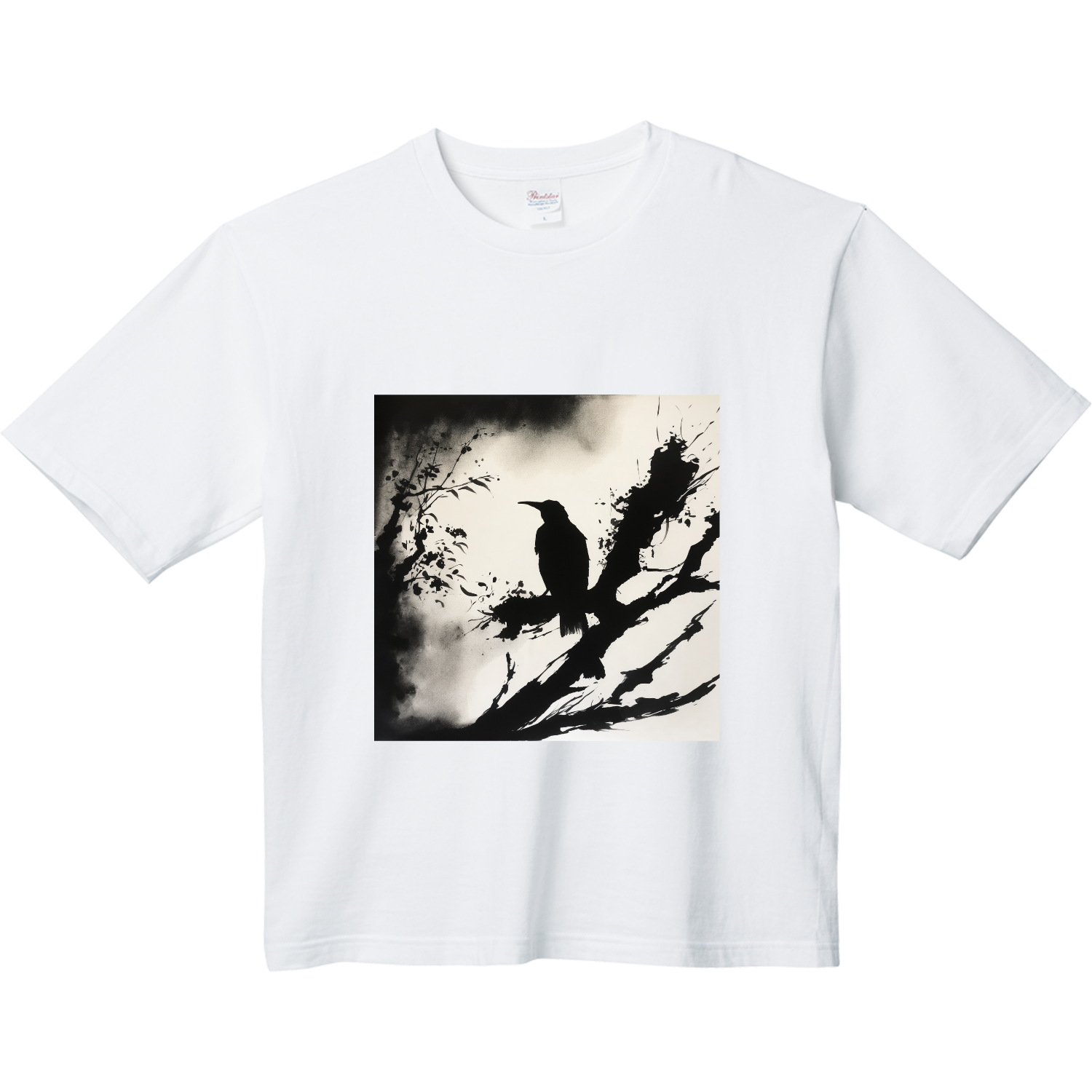 水墨画Tシャツ ヘビーウェイト ビッグシルエットTシャツ