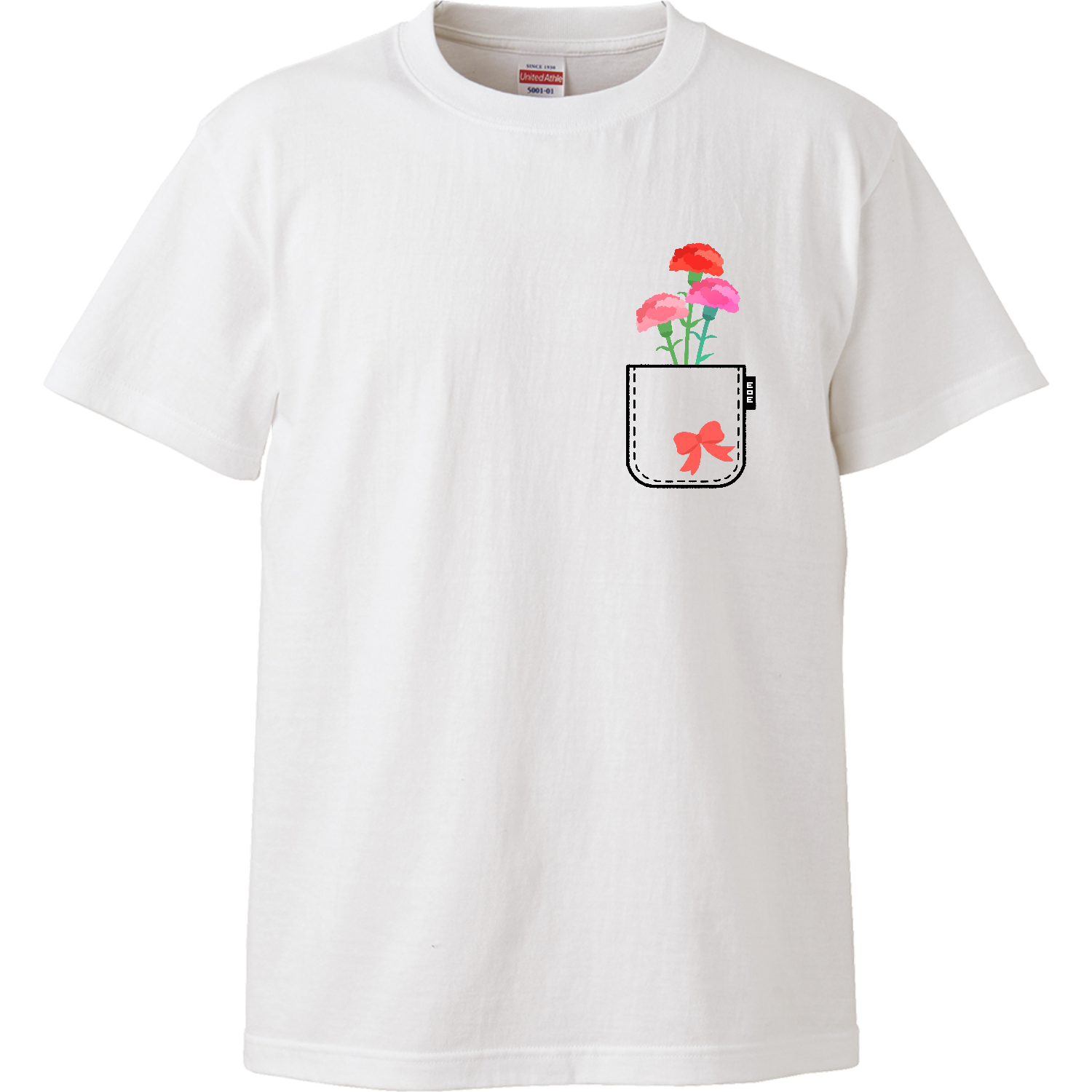 ポケットからカーネーション ハイクオリティーTシャツ