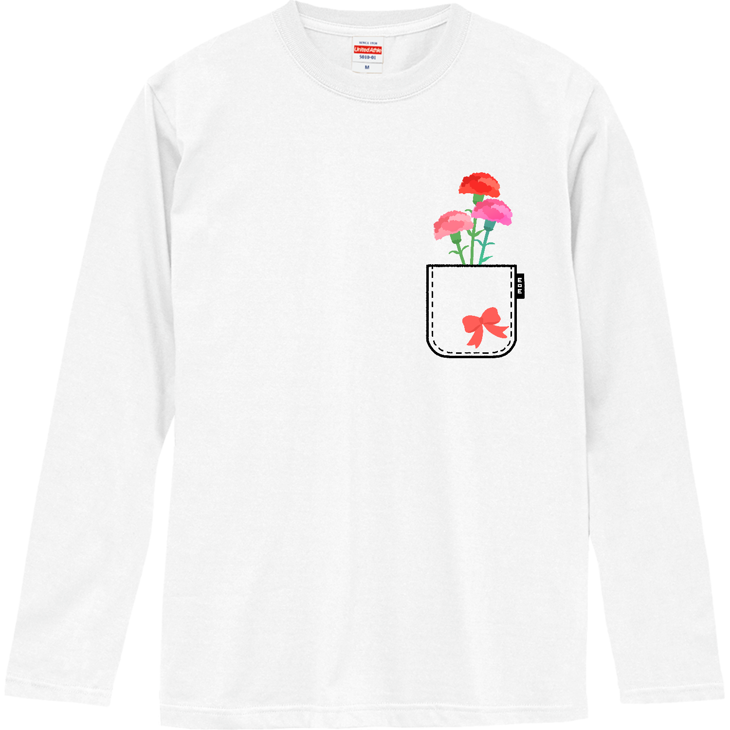 ポケットからカーネーション ロングスリーブTシャツ