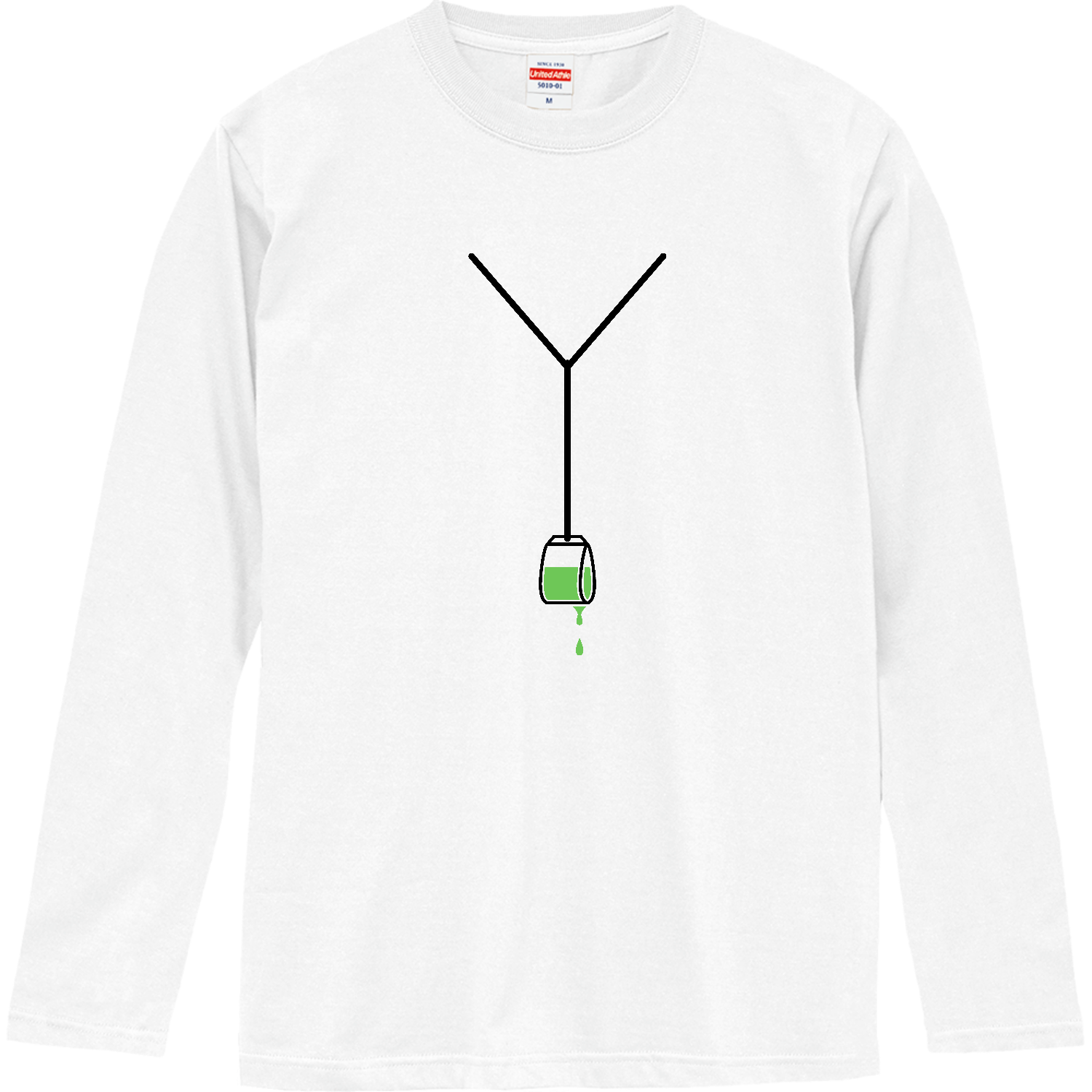 首にティーバッグ ロングスリーブTシャツ