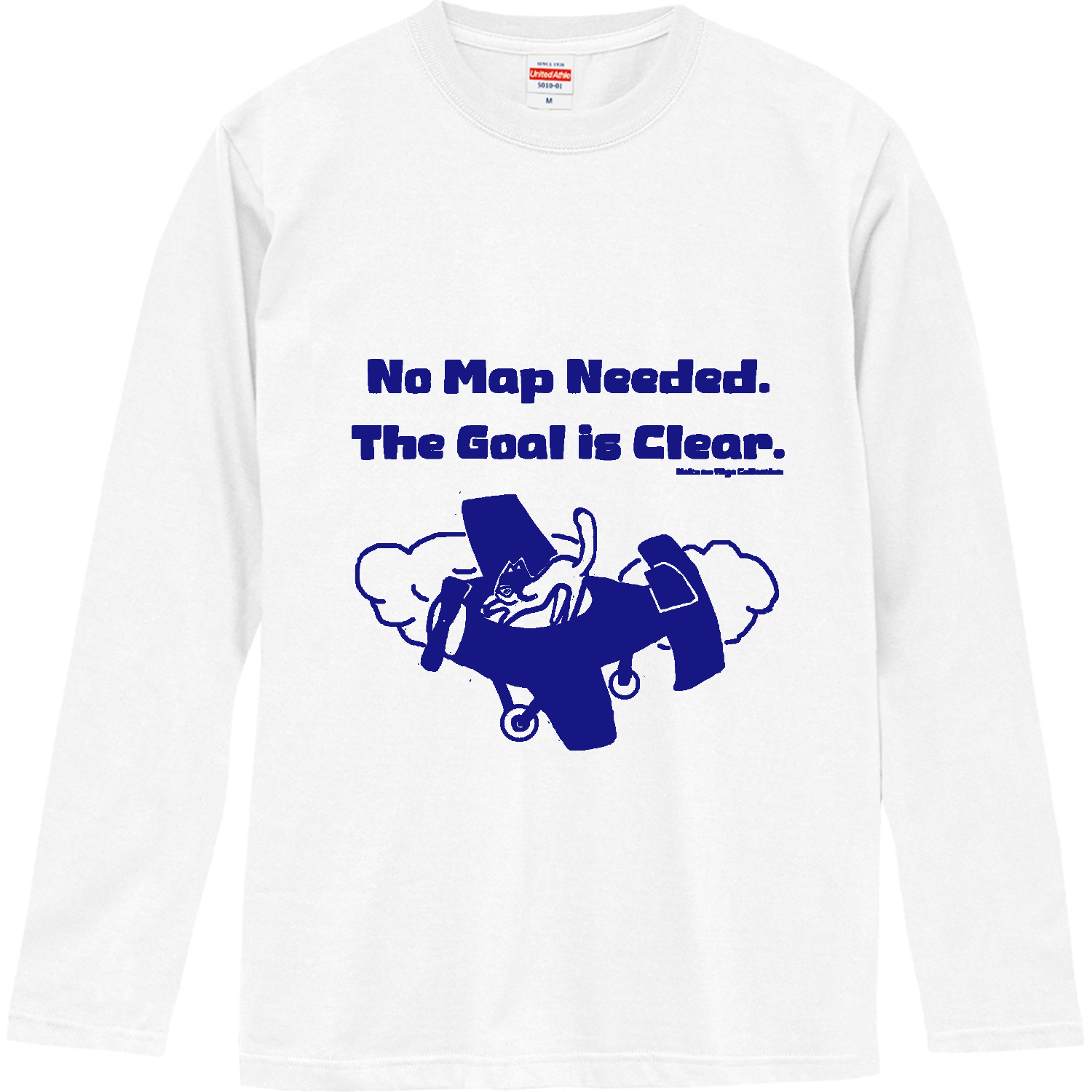 エアプレねこ：ＵＳ：ねこのひげあつめ。 ロングスリーブTシャツ