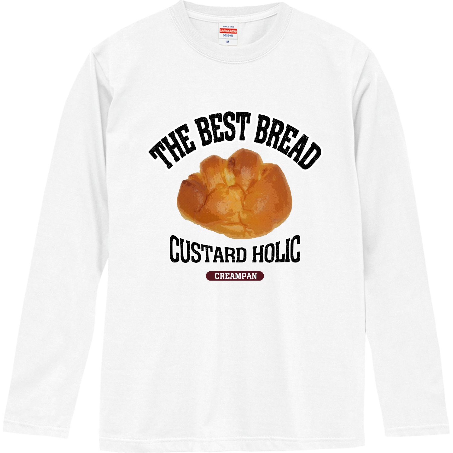 クリームパン（ビンテージ風） ロングスリーブTシャツ
