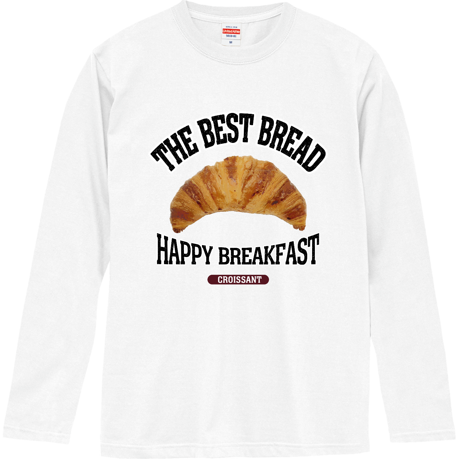 クロワッサン（ビンテージ風） ロングスリーブTシャツ