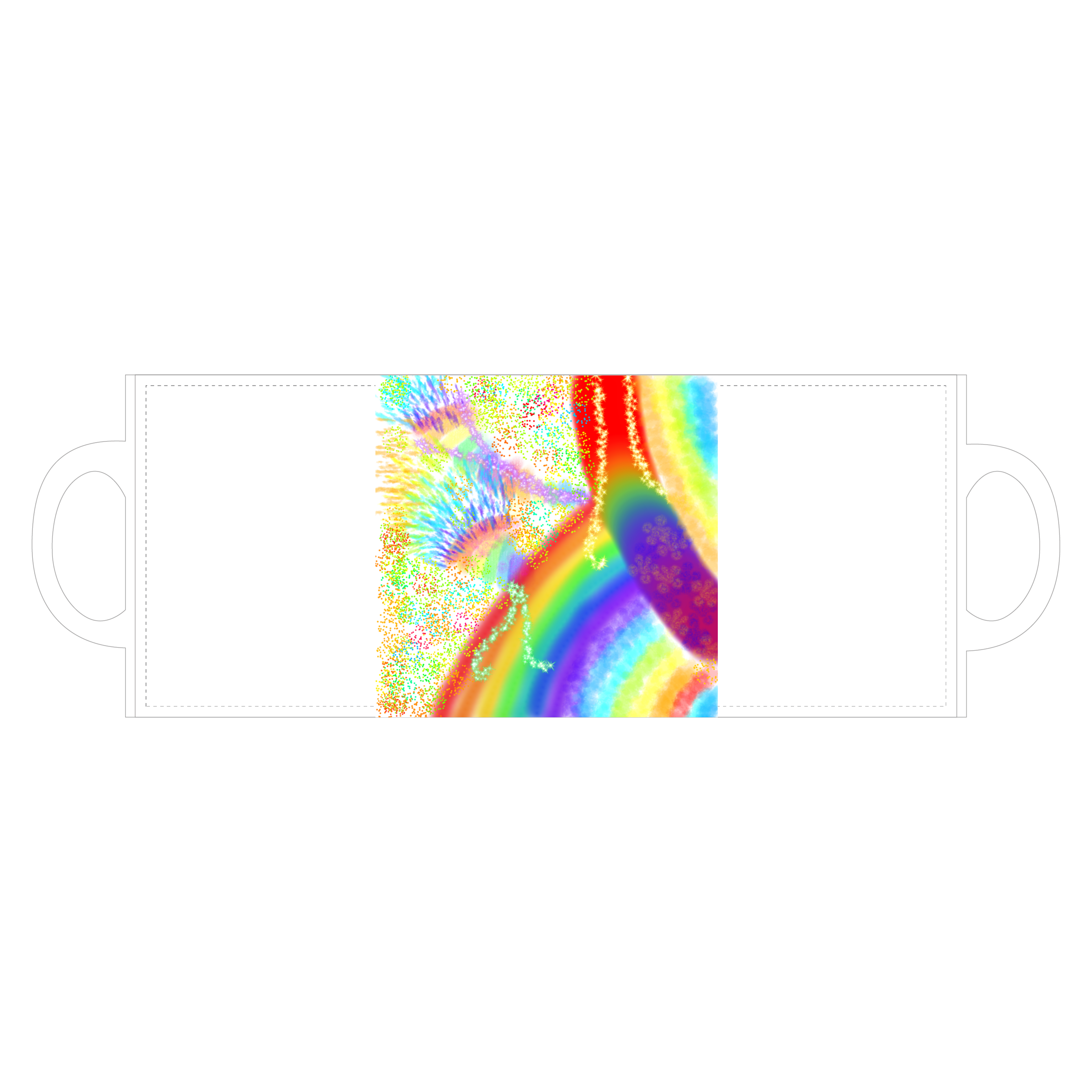 Rainbow　パステル 全面印刷マグカップ