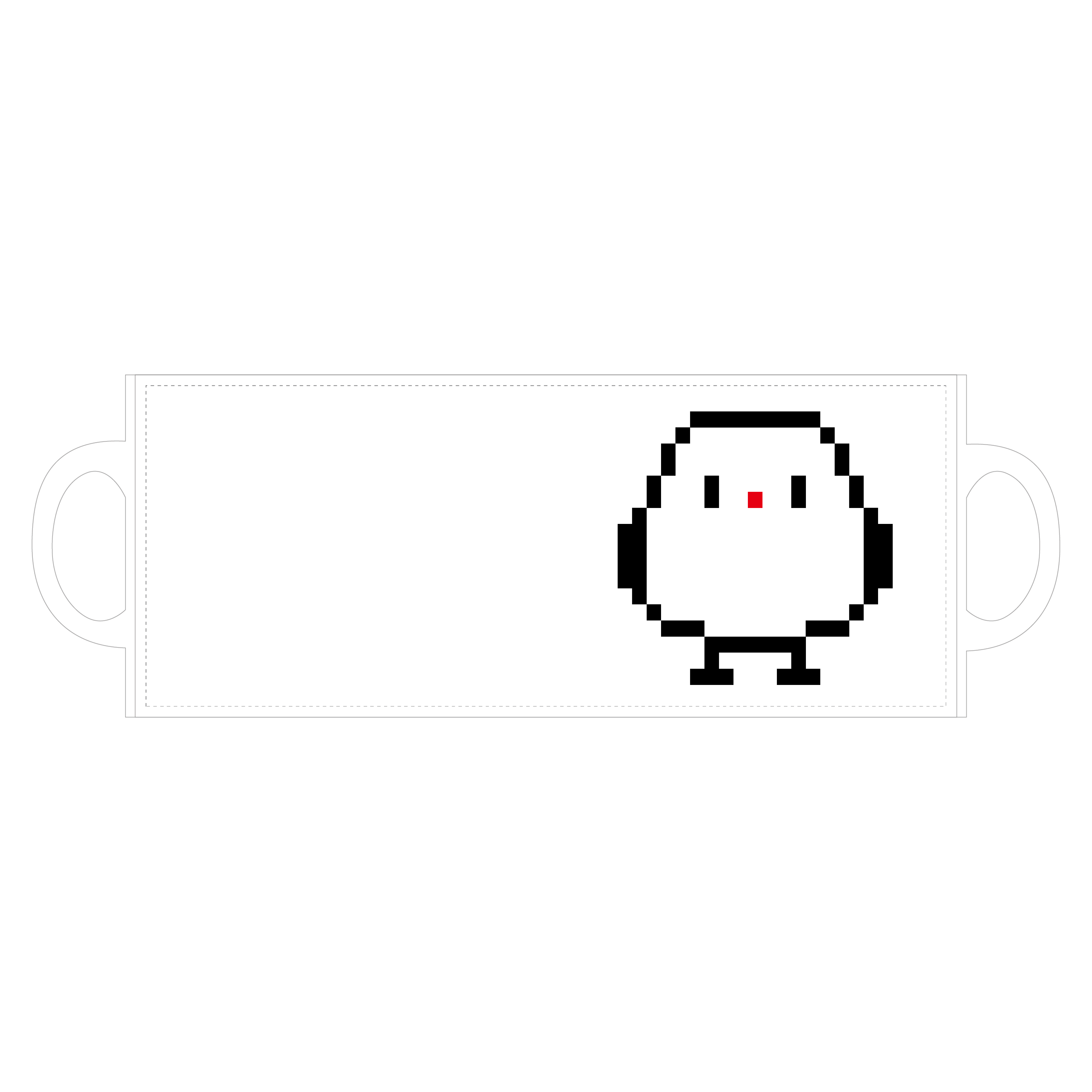 シマエナガ（ドット絵） 全面印刷マグカップ