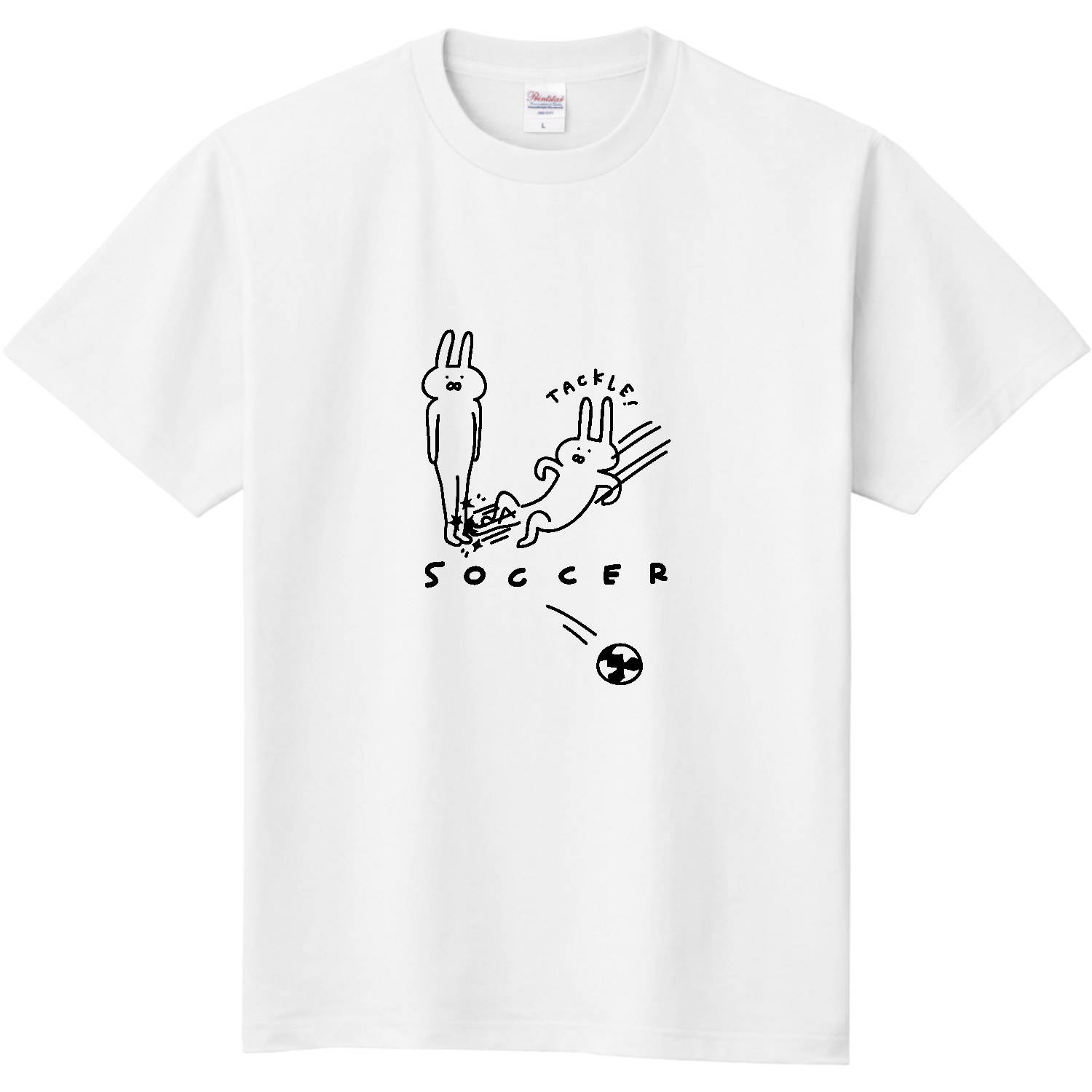 サッカー　執拗にタックルする 定番Ｔシャツ