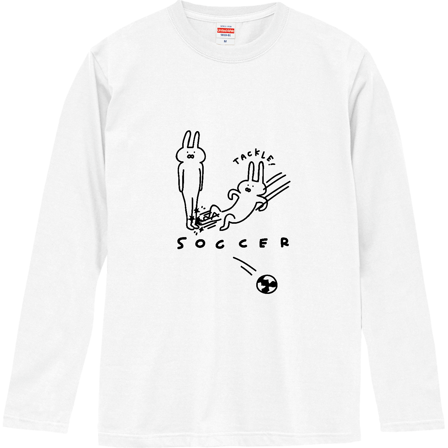 サッカー　執拗にタックルする ロングスリーブTシャツ