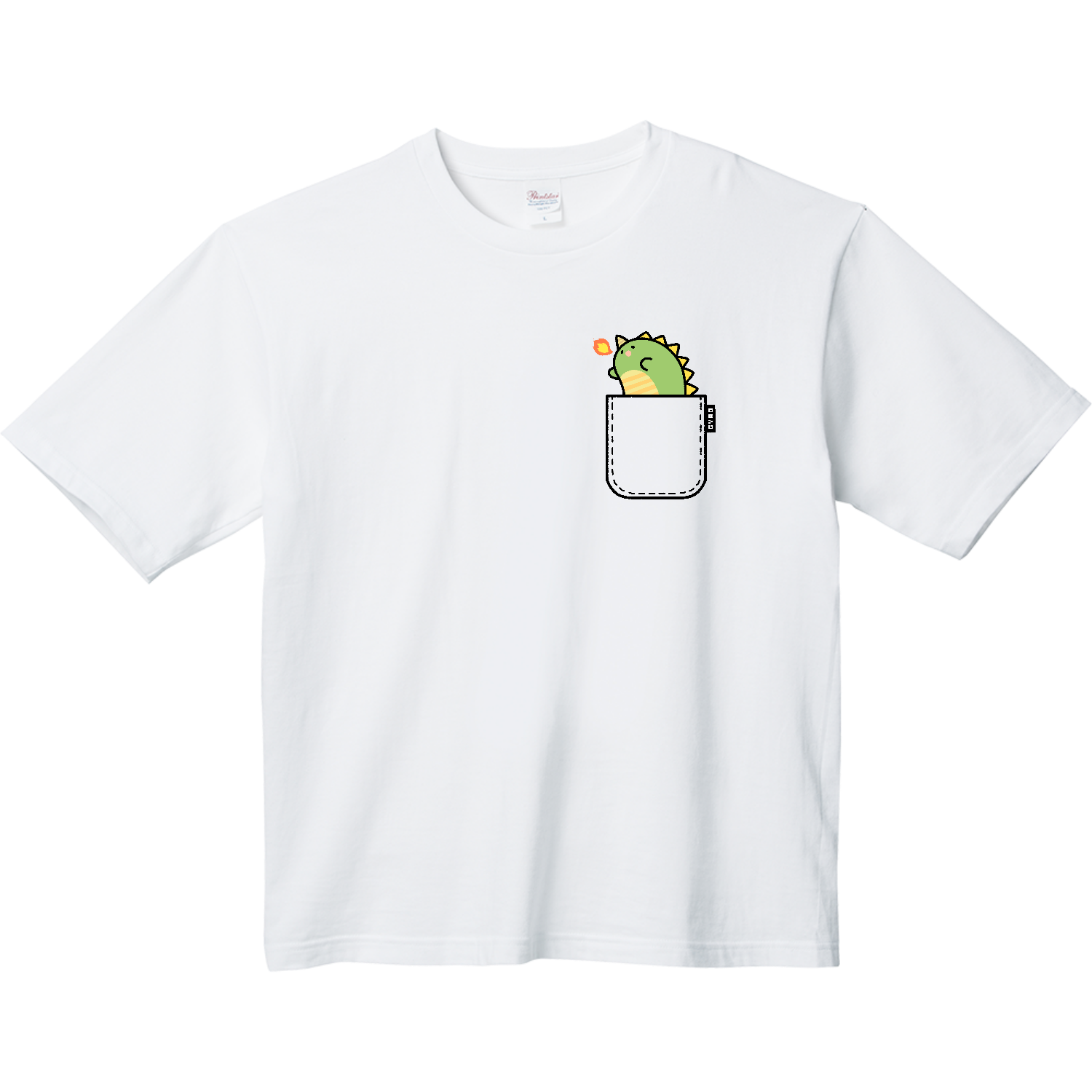 ポケットから恐竜 ヘビーウェイト ビッグシルエットTシャツ