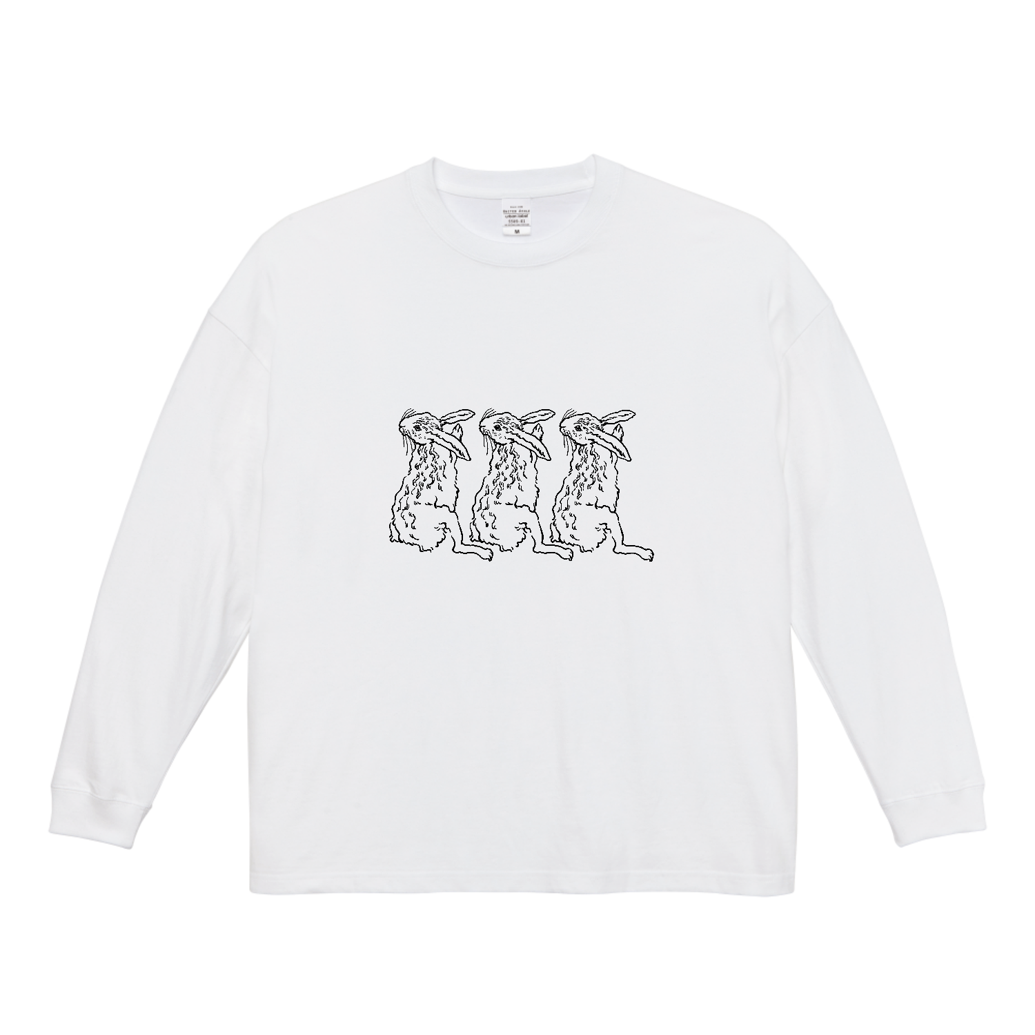 USAGI  BK ビッグシルエットロングスリーブＴシャツ