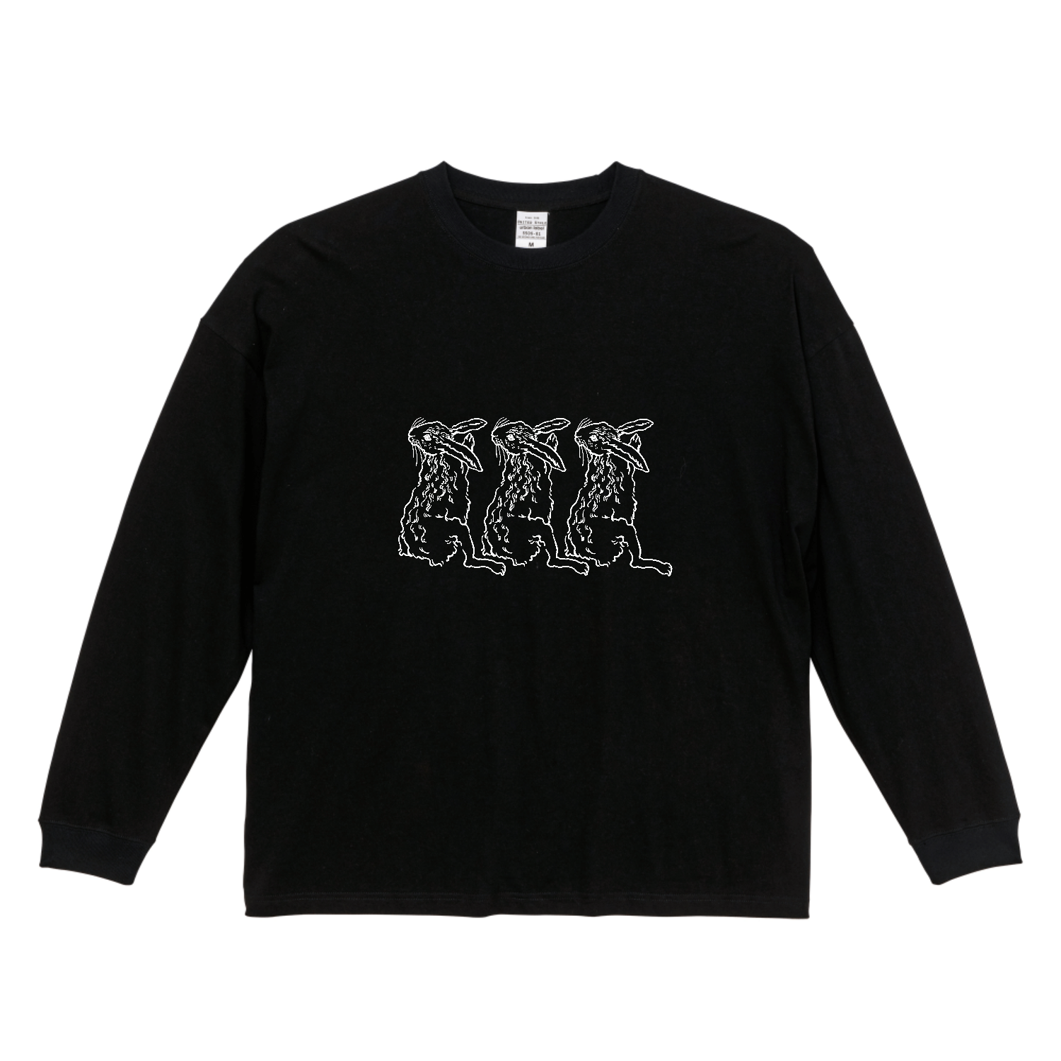 USAGI  BK ビッグシルエットロングスリーブＴシャツ
