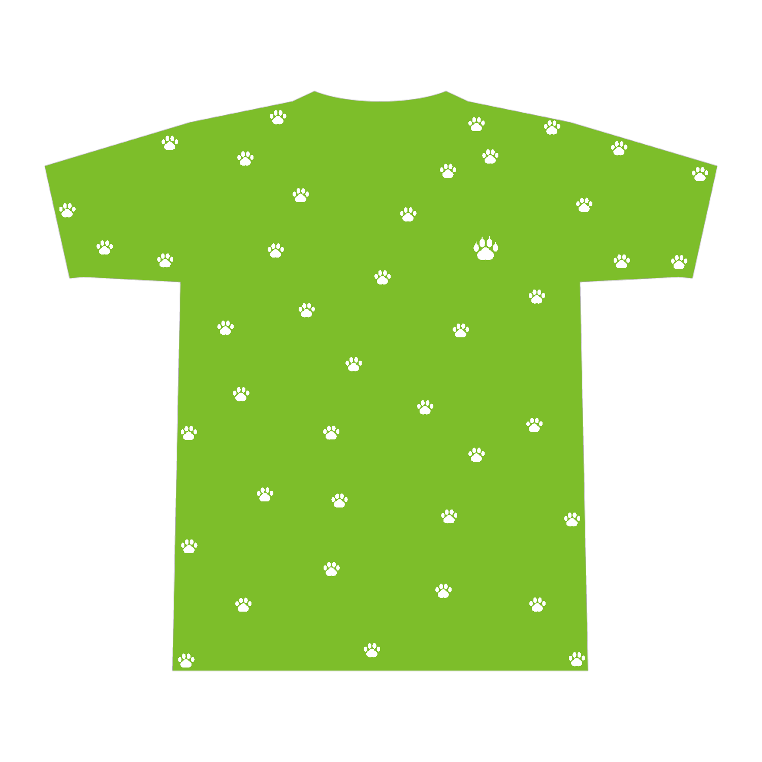 あしあとT 全面インクジェットTシャツ(M)