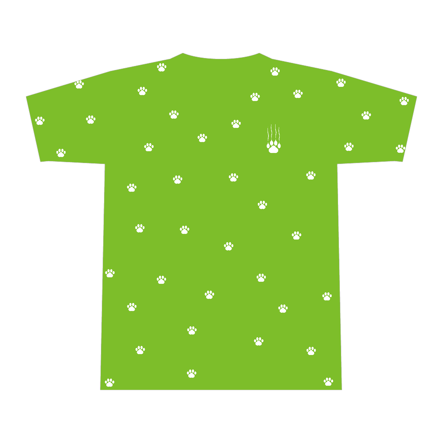 あしあとT全面インクジェットTシャツ(M)2