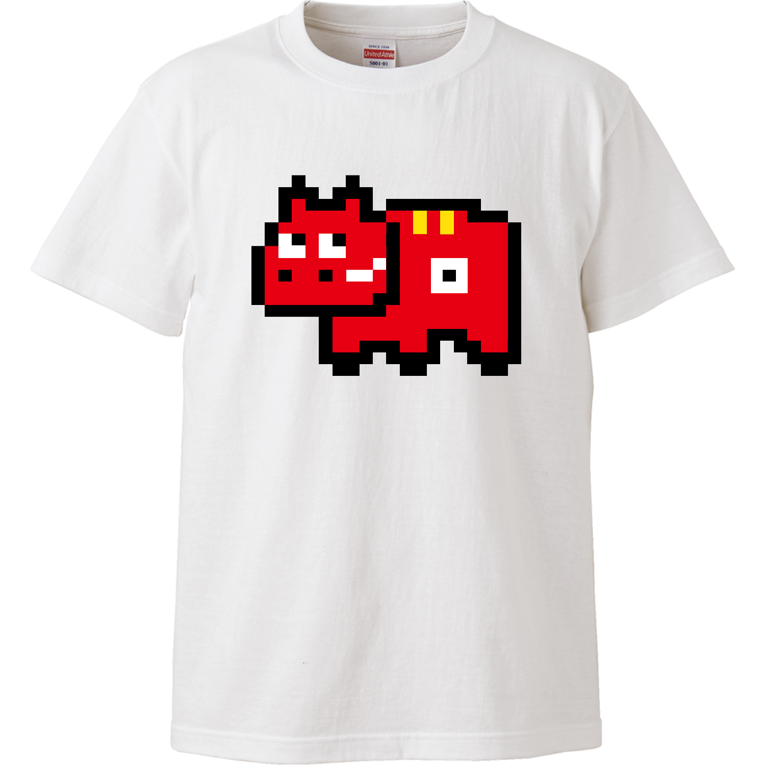 赤ベコ（ドット絵） 長袖Tシャツ｜オノマトピア - オリラボマーケット