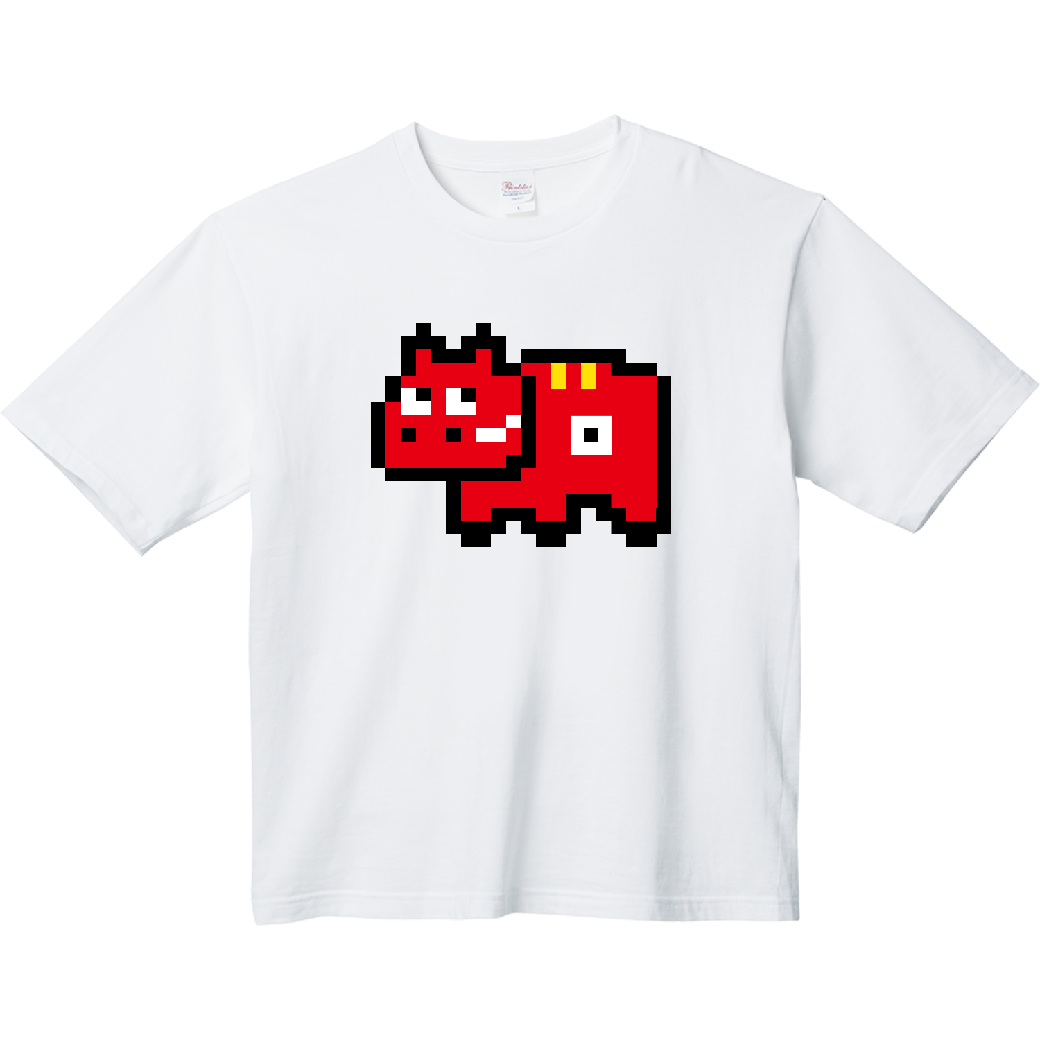 赤ベコ（ドット絵） 長袖Tシャツ｜オノマトピア - オリラボマーケット