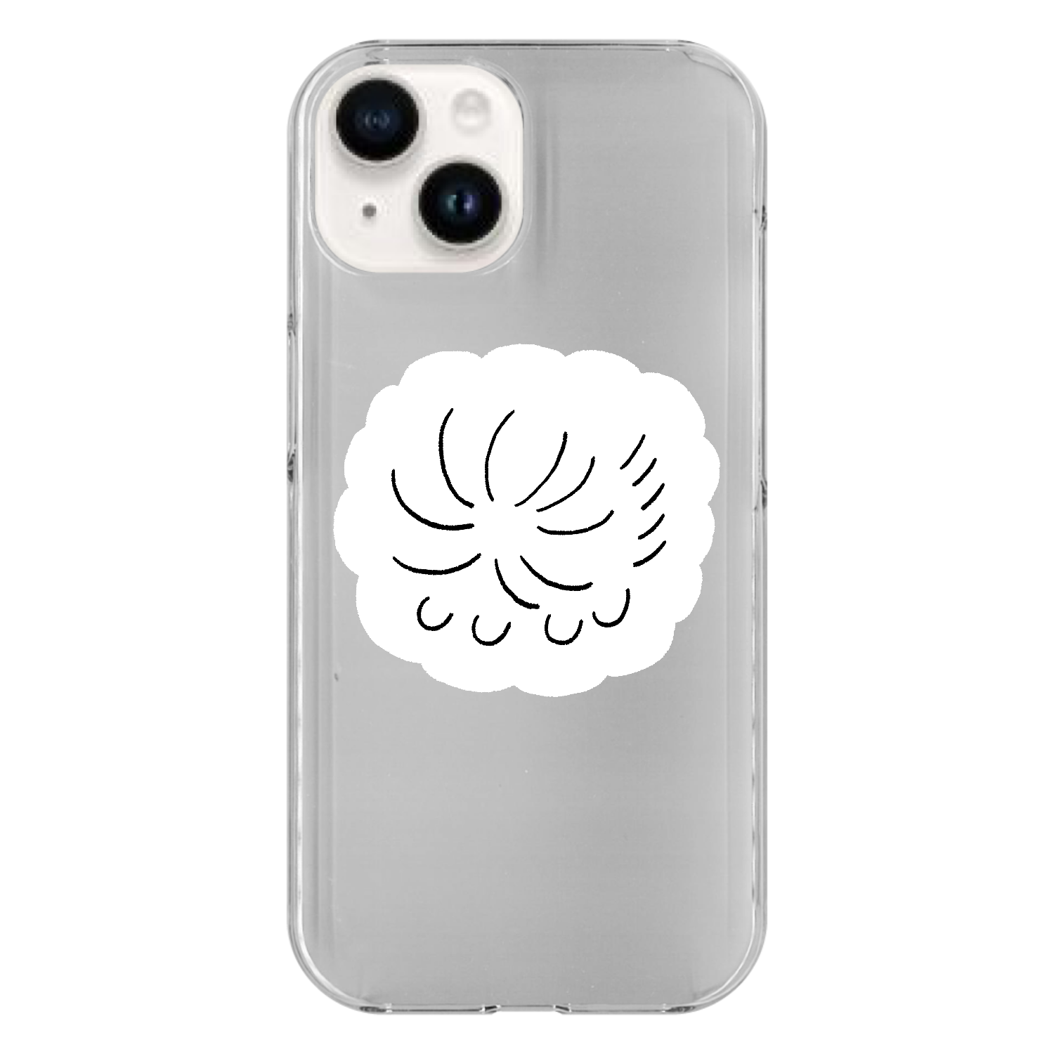 【さく】ポメたいふーん iPhone15 (透明)(ハードケース)