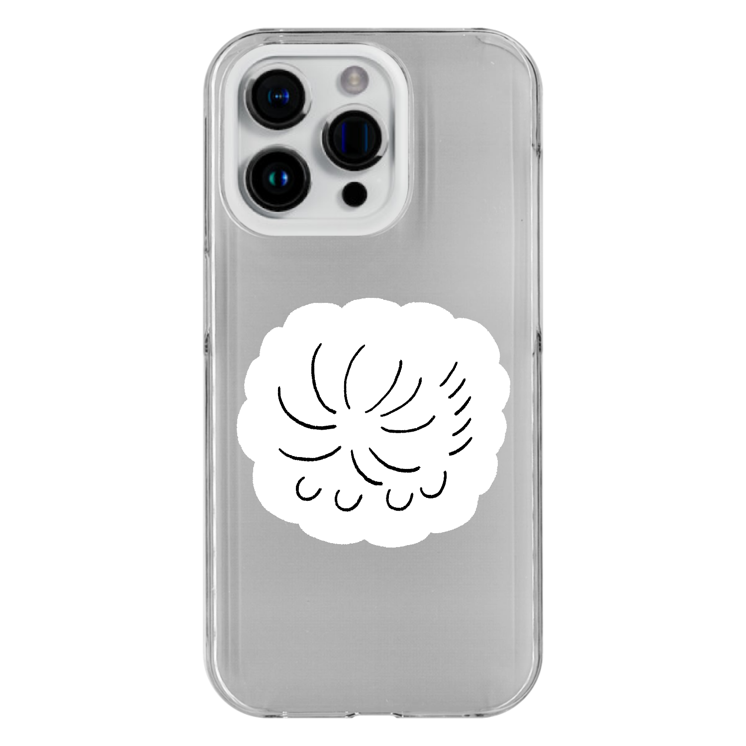 【さく】ポメたいふーん iPhone15 Pro (透明) (ハードケース)