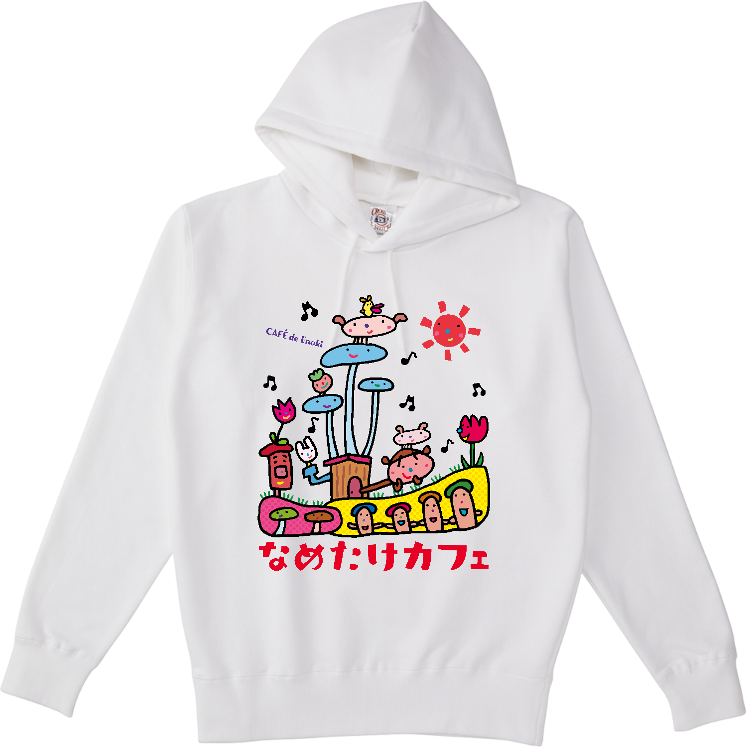 なめたけカフェR レギュラーウェイトスウェットP/Oポケットレスパーカー