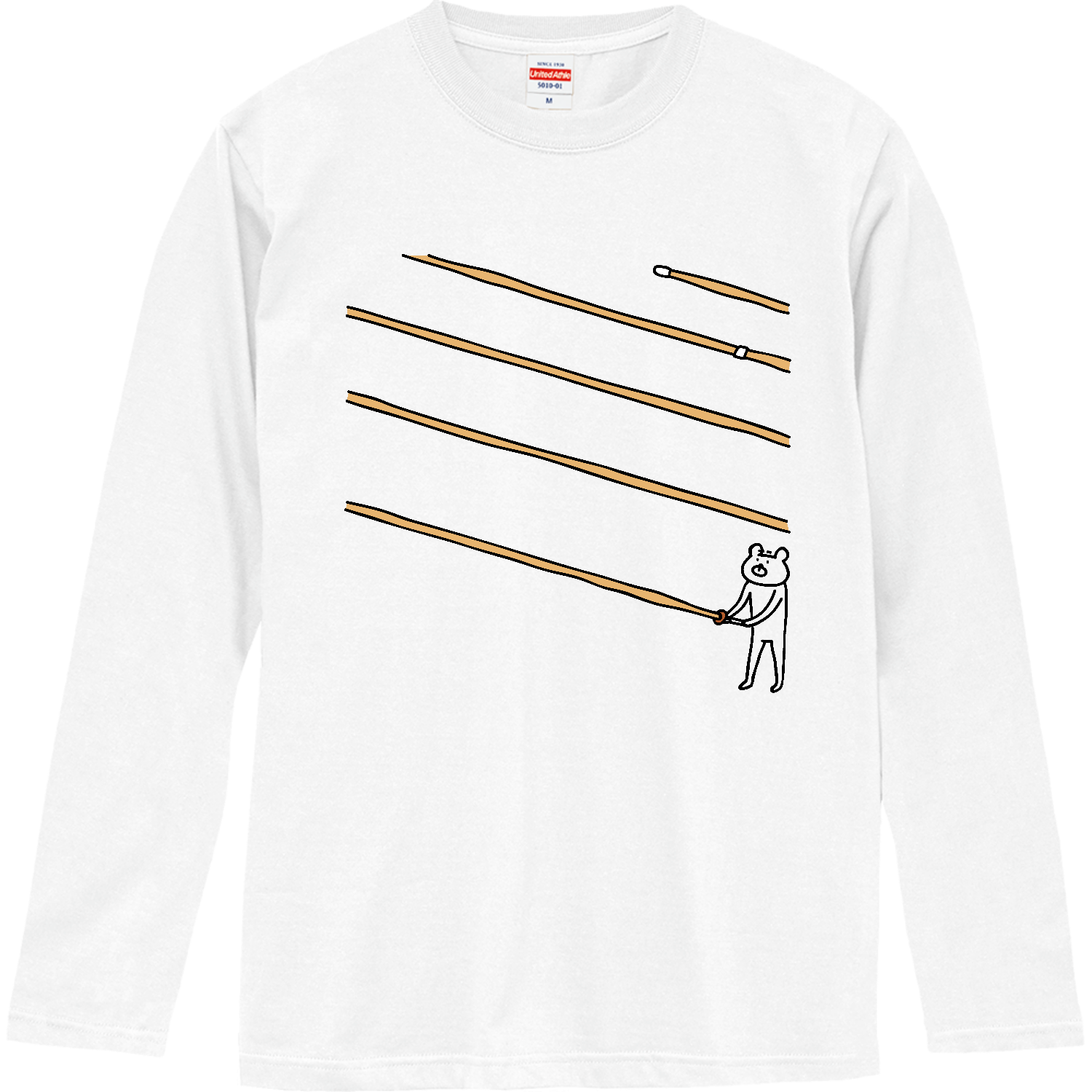 剣道　長くてループする竹刀 ロングスリーブTシャツ