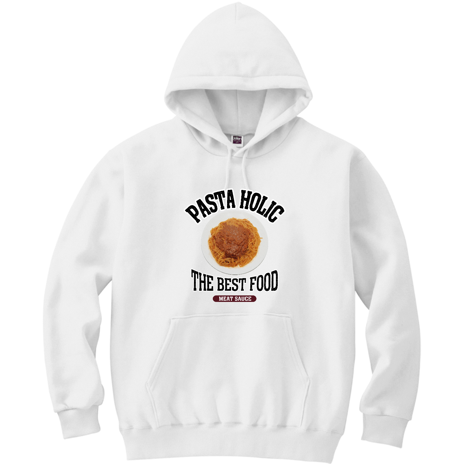 ミートソースパスタ（ビンテージ風） 軽量プルパーカー (長袖プリント)