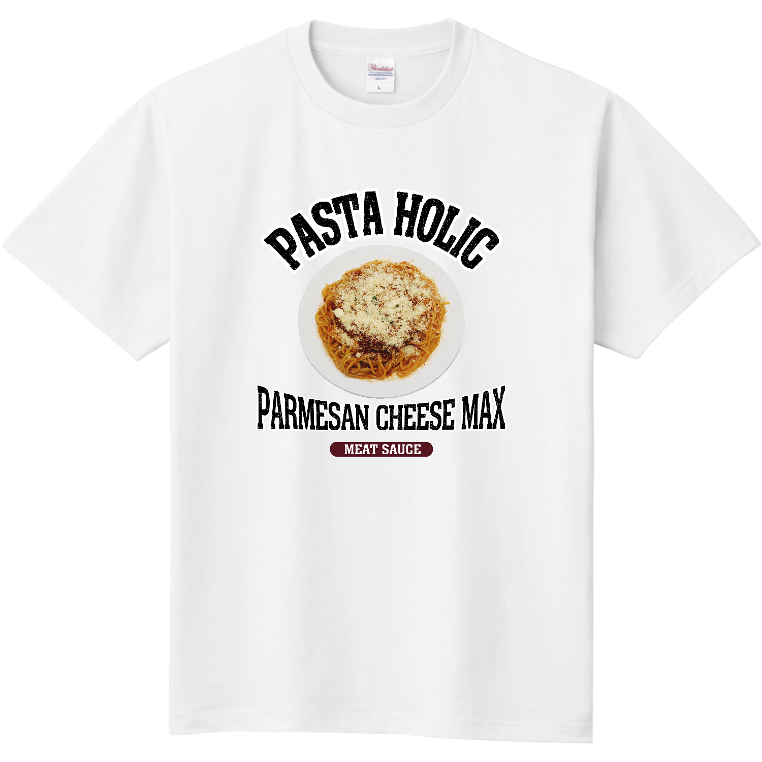 ミートソースパスタ（粉チーズ）（ビンテージ風） 定番Ｔシャツ